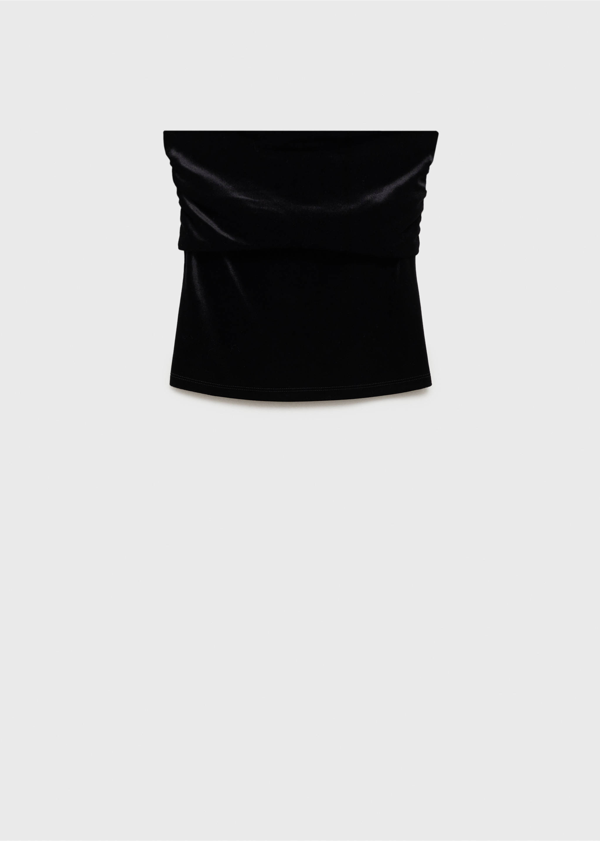 Velvet bandeau top - Article without model, Black. Ref: 77029066-00.