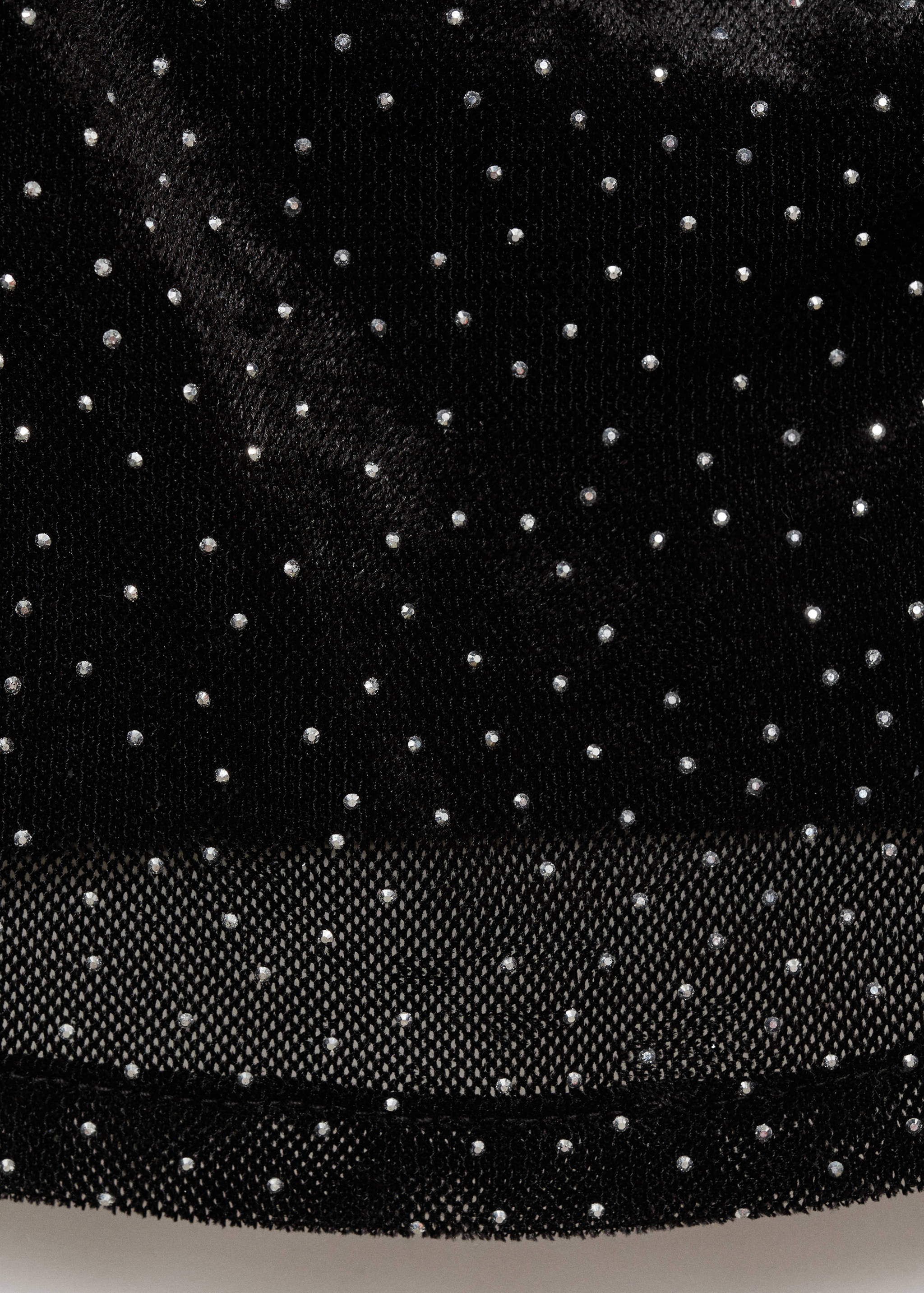 Knitted top with rhinestone detail - Details of the article 0