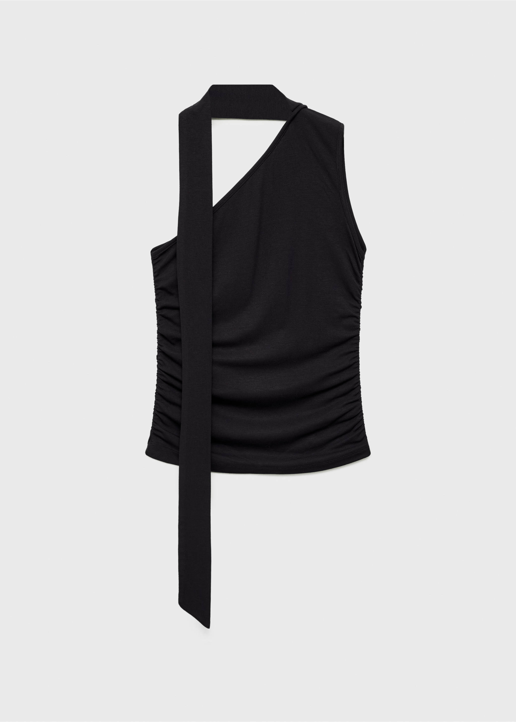 Asymmetrical laced top - Article without model, Black. Ref: 77029070-00.