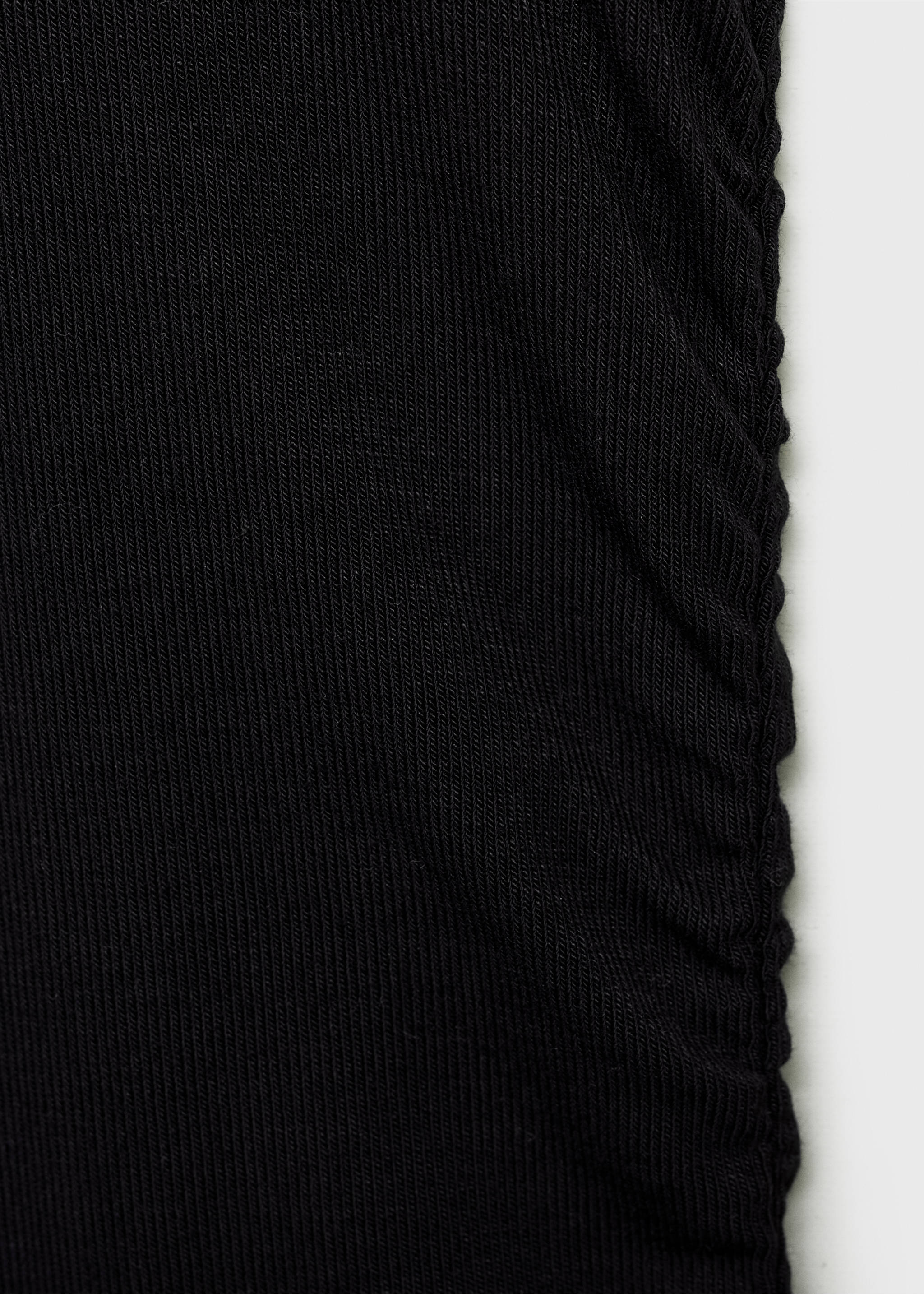 Asymmetrical laced top - Details of the article 0, Black. Ref: 77029070-00.