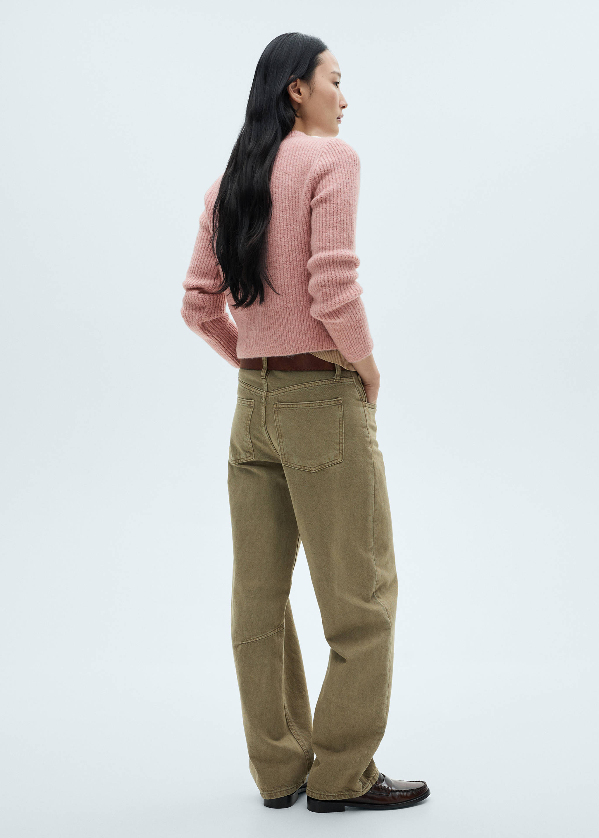 Knitted cardigan with jewel button - Reverse of the article