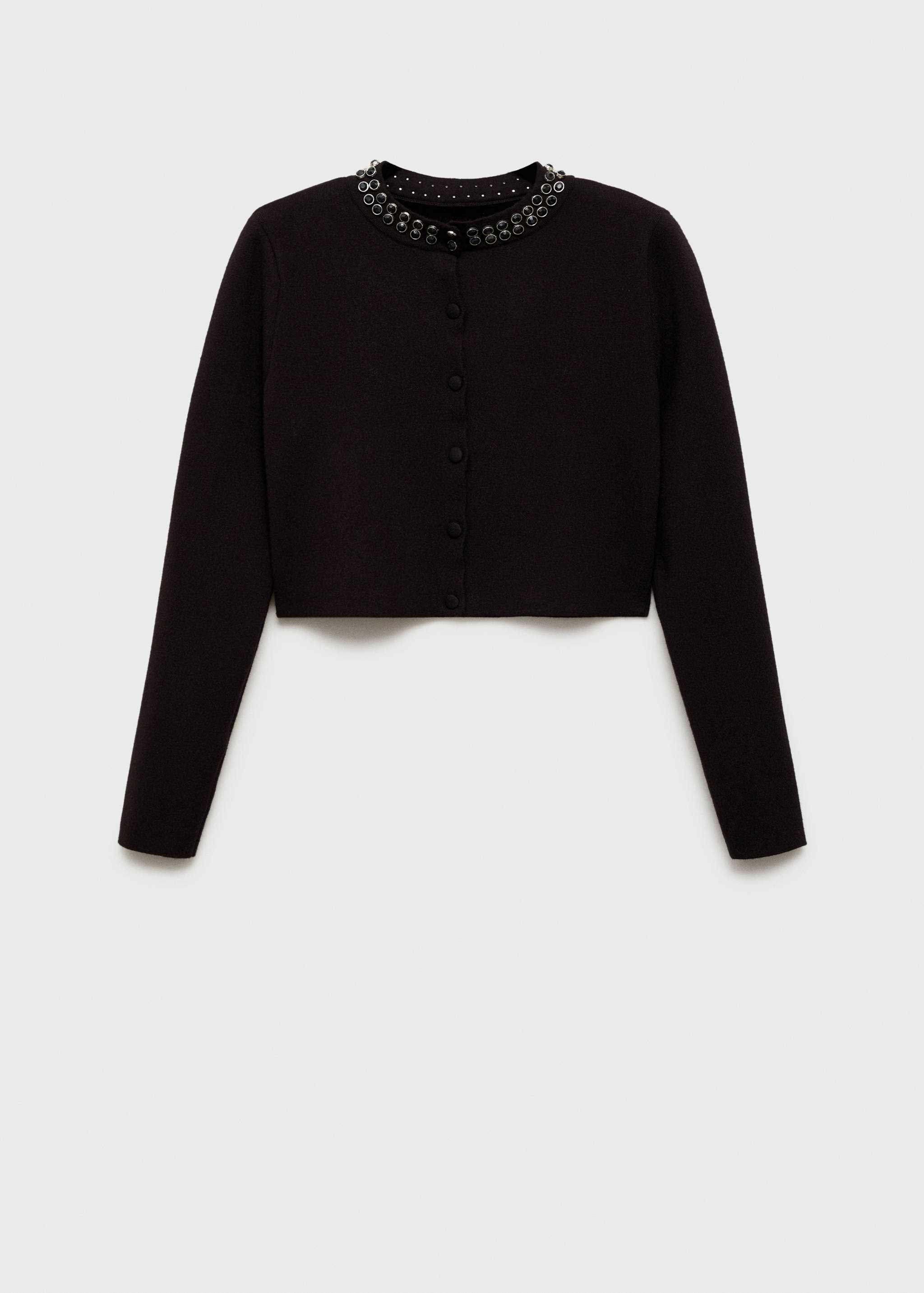 Cardigan collo strass - Articolo senza modello