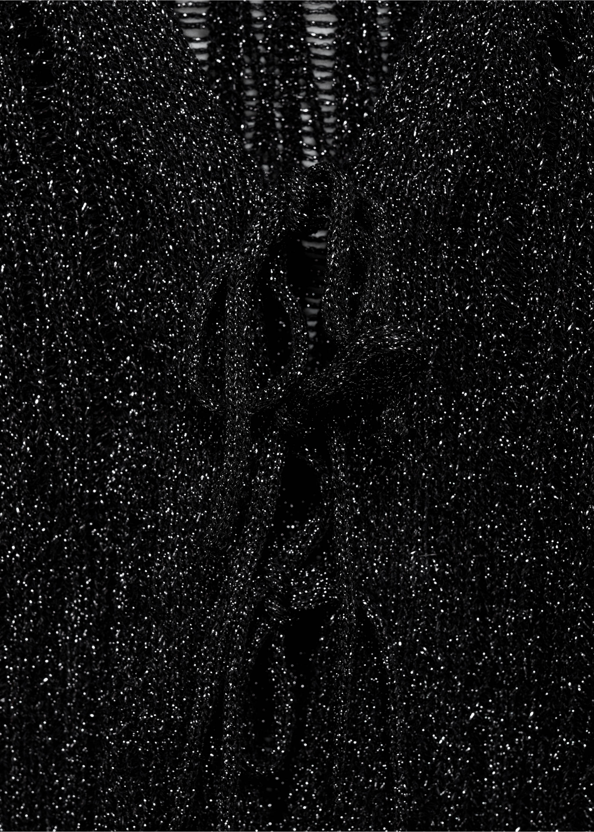 Cardigan Lurex nœuds - Détail de l'article 8, Noir. Ref: 77029074-00.