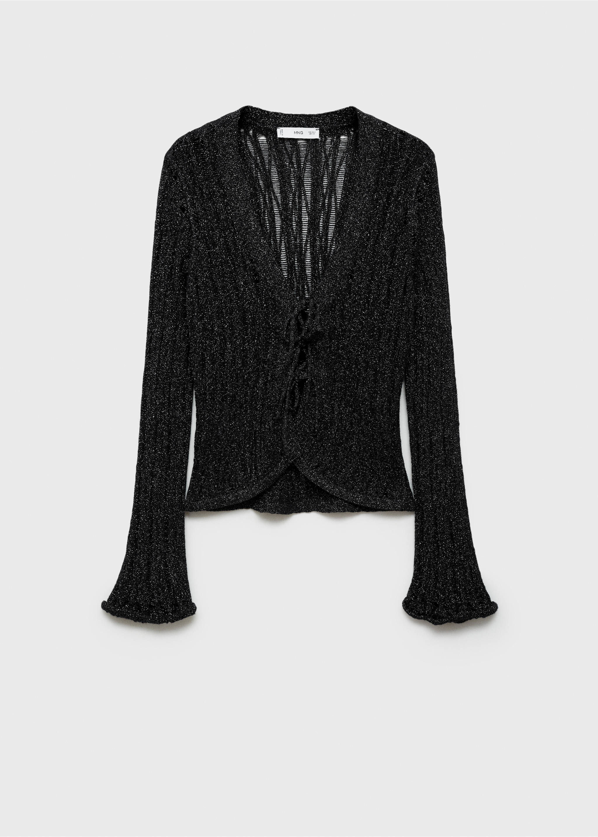 Cardigan lurex fiocchi - Articolo senza modello, Nero. Ref: 77029074-00.