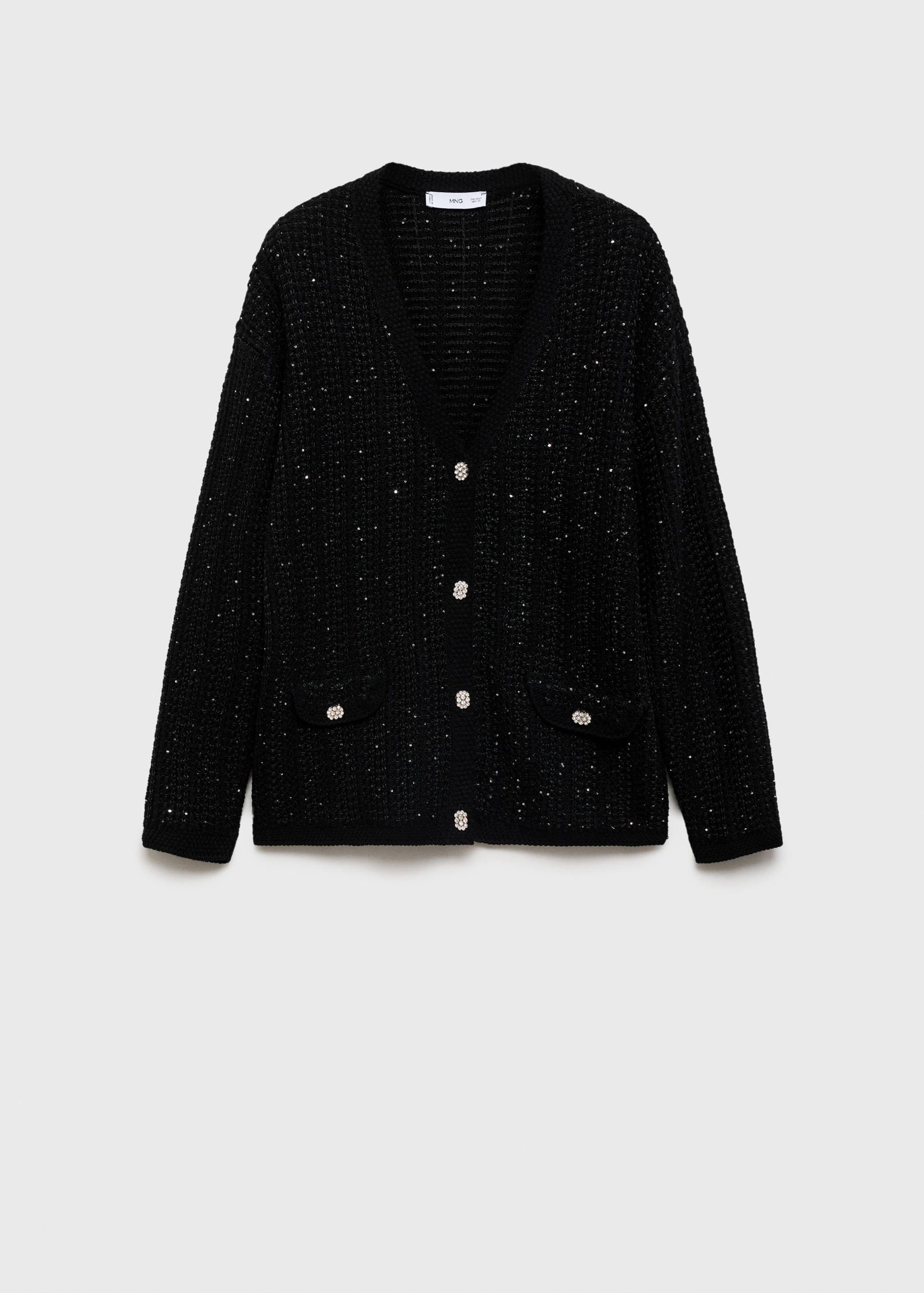 Stickcardigan mit Glitzerdetails - Artikel ohne Model