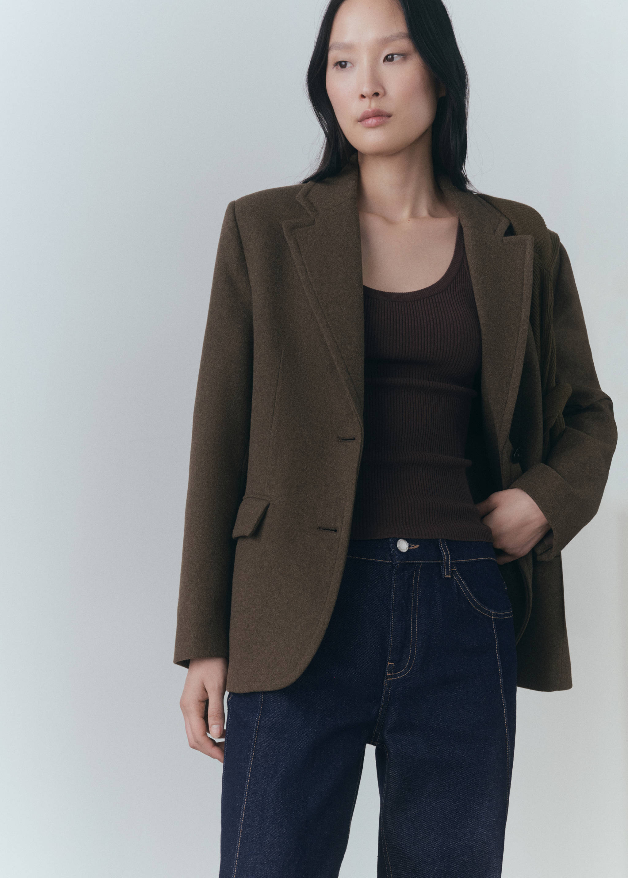 Jean droit rinse wash coutures - Détail de l'article 1