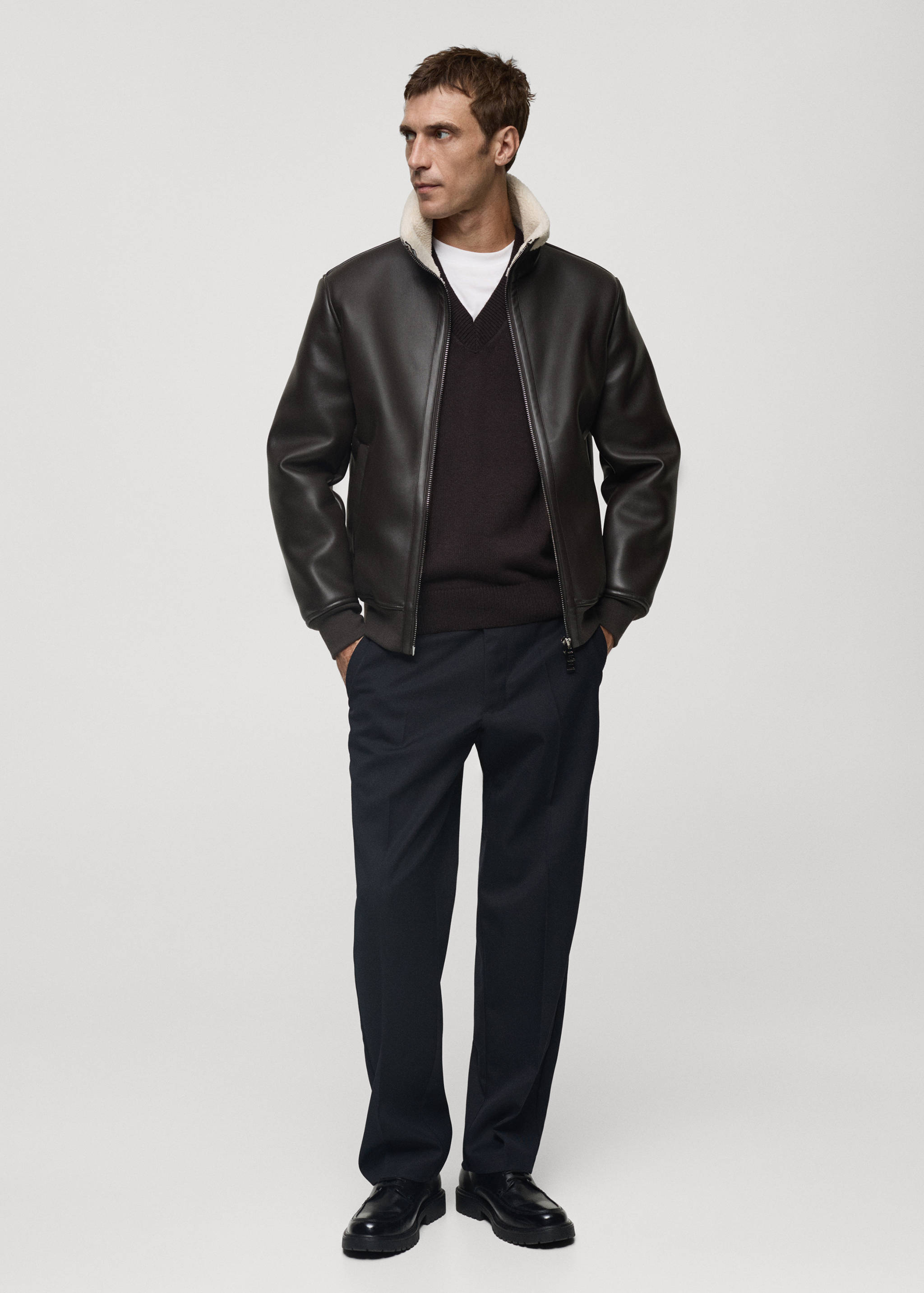 Fleece collar jacket - General plane