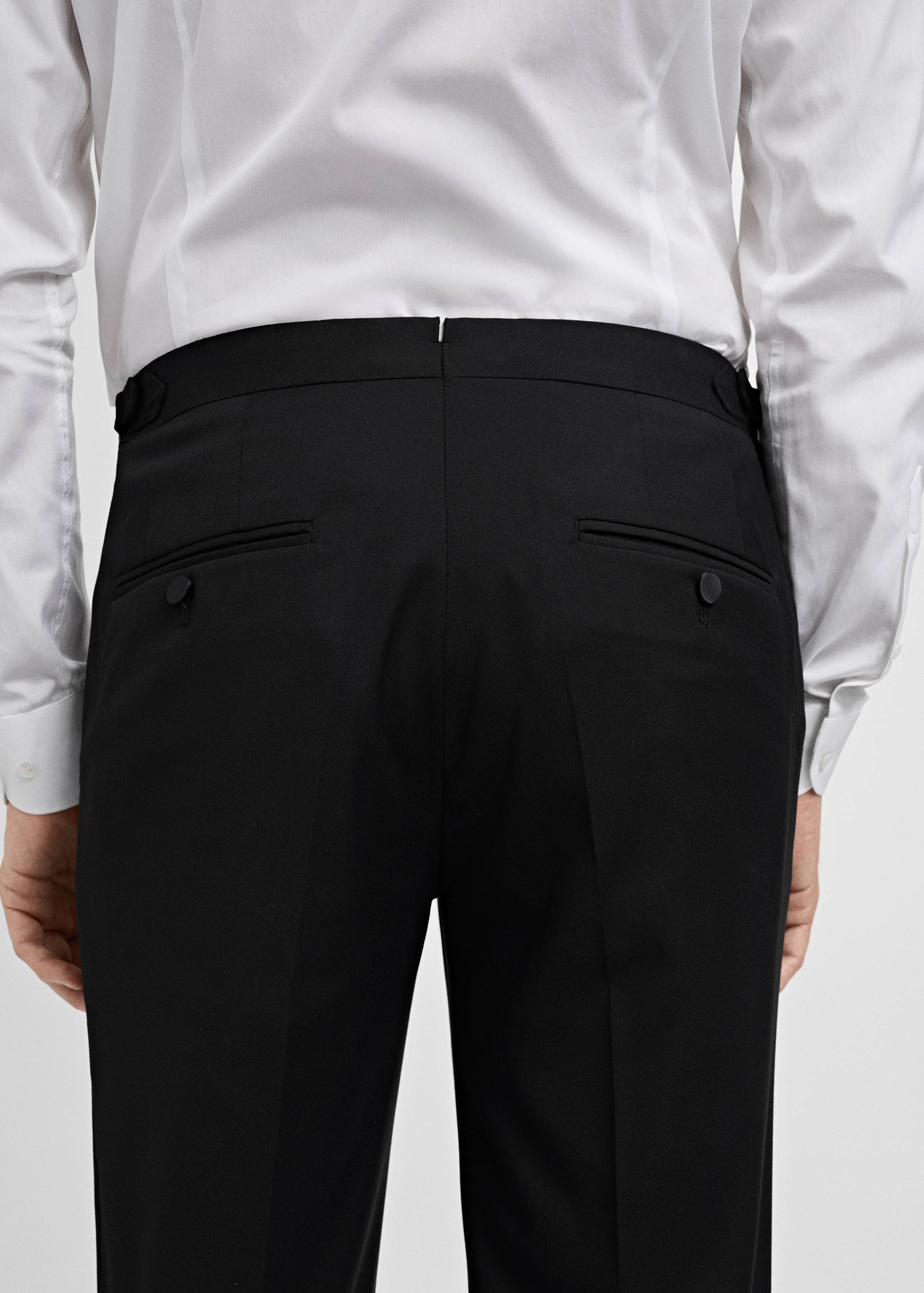 Slim-fit tuxedo suit trousers - Details of the article 6