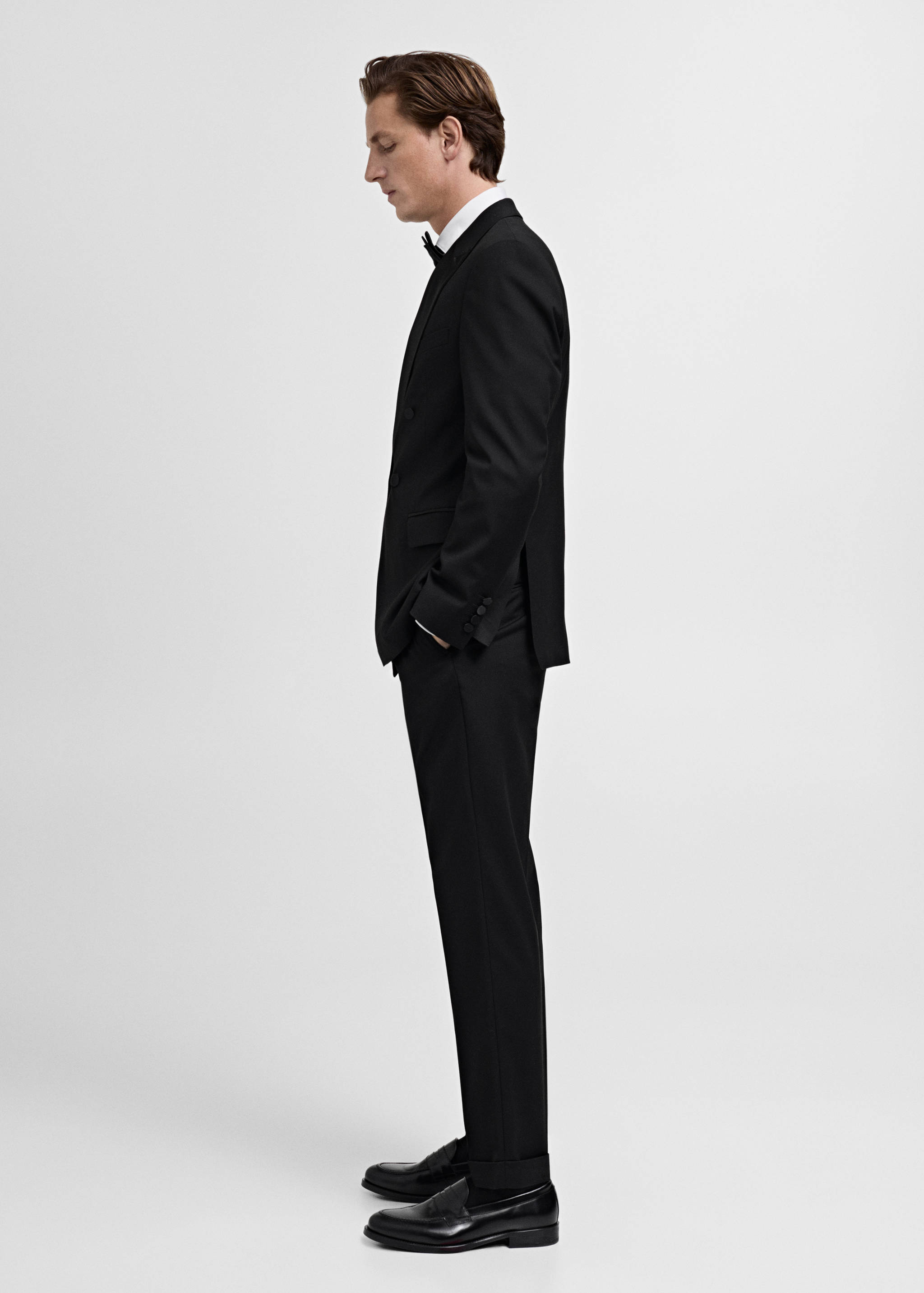 Slim-fit tuxedo suit trousers - Details of the article 2