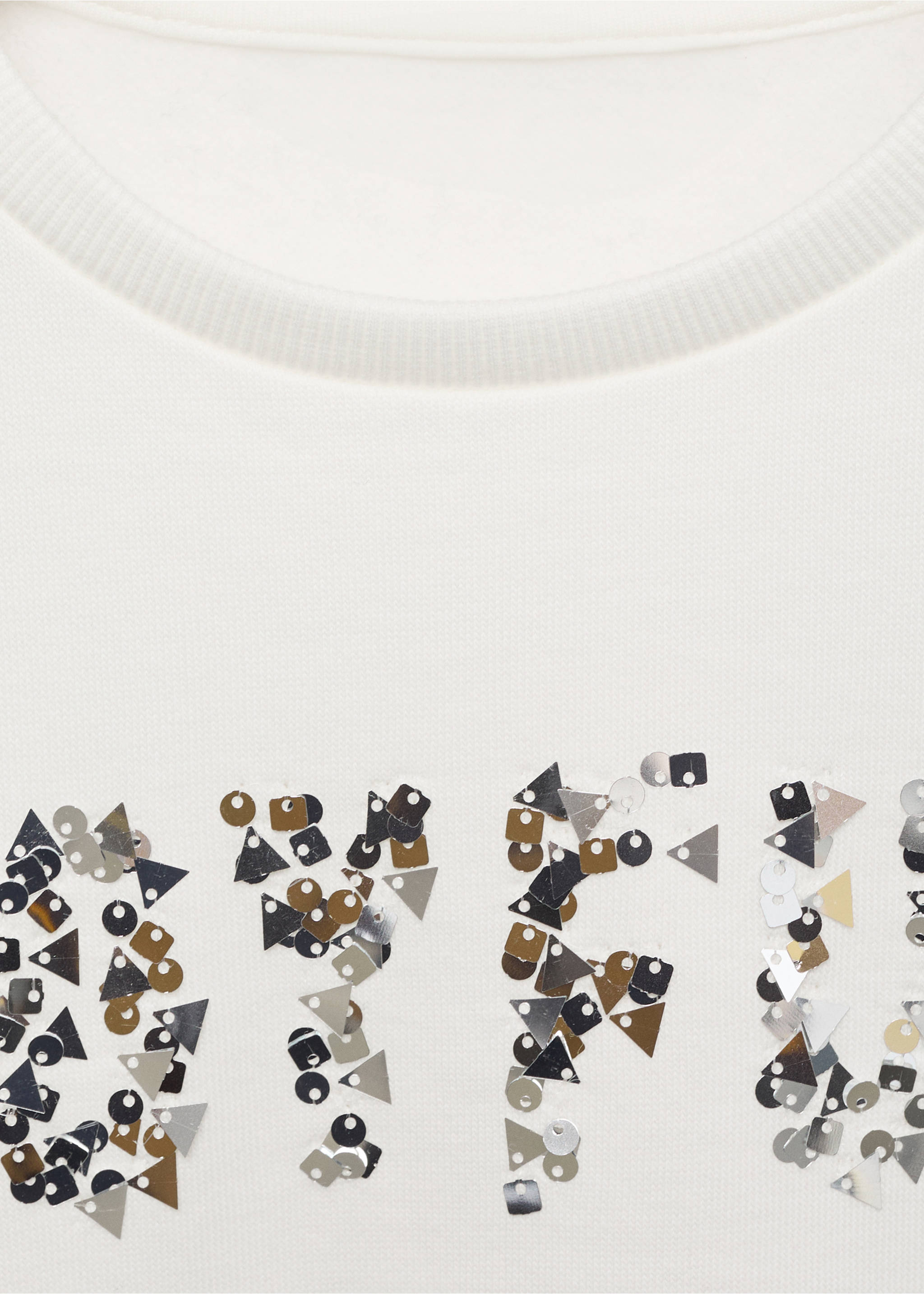 Sequin sweatshirt - Details of the article 8, Off White. Ref: 77029234-00.