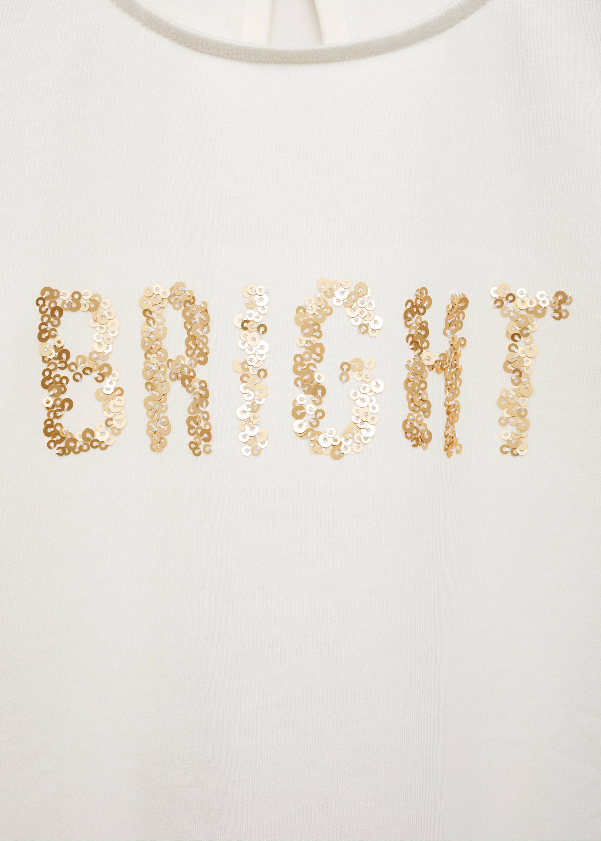 Sequin T-shirt - Details of the article 8, Off White. Ref: 77029235-00.