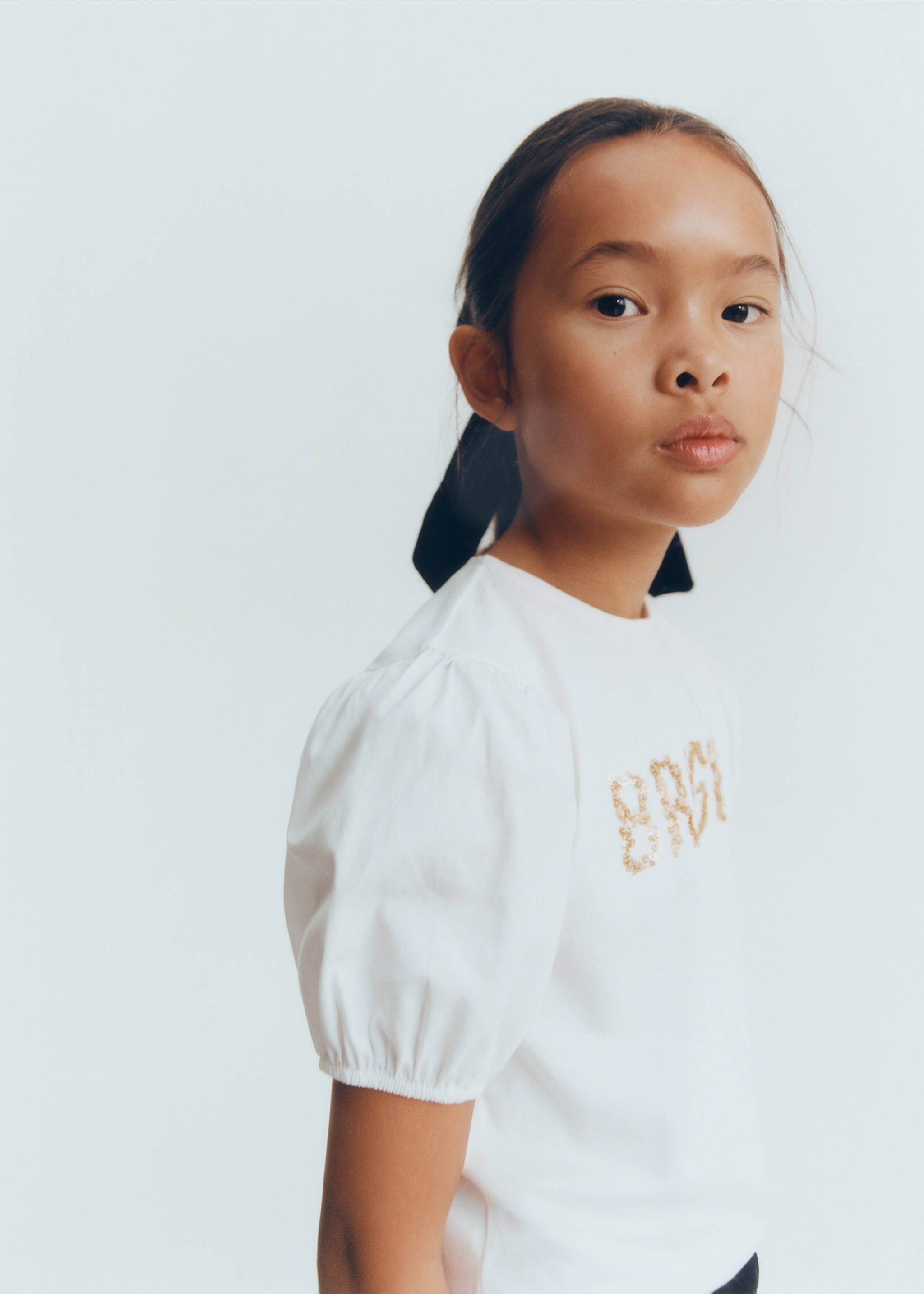 Sequin T-shirt - Details of the article 5, Off White. Ref: 77029235-00.