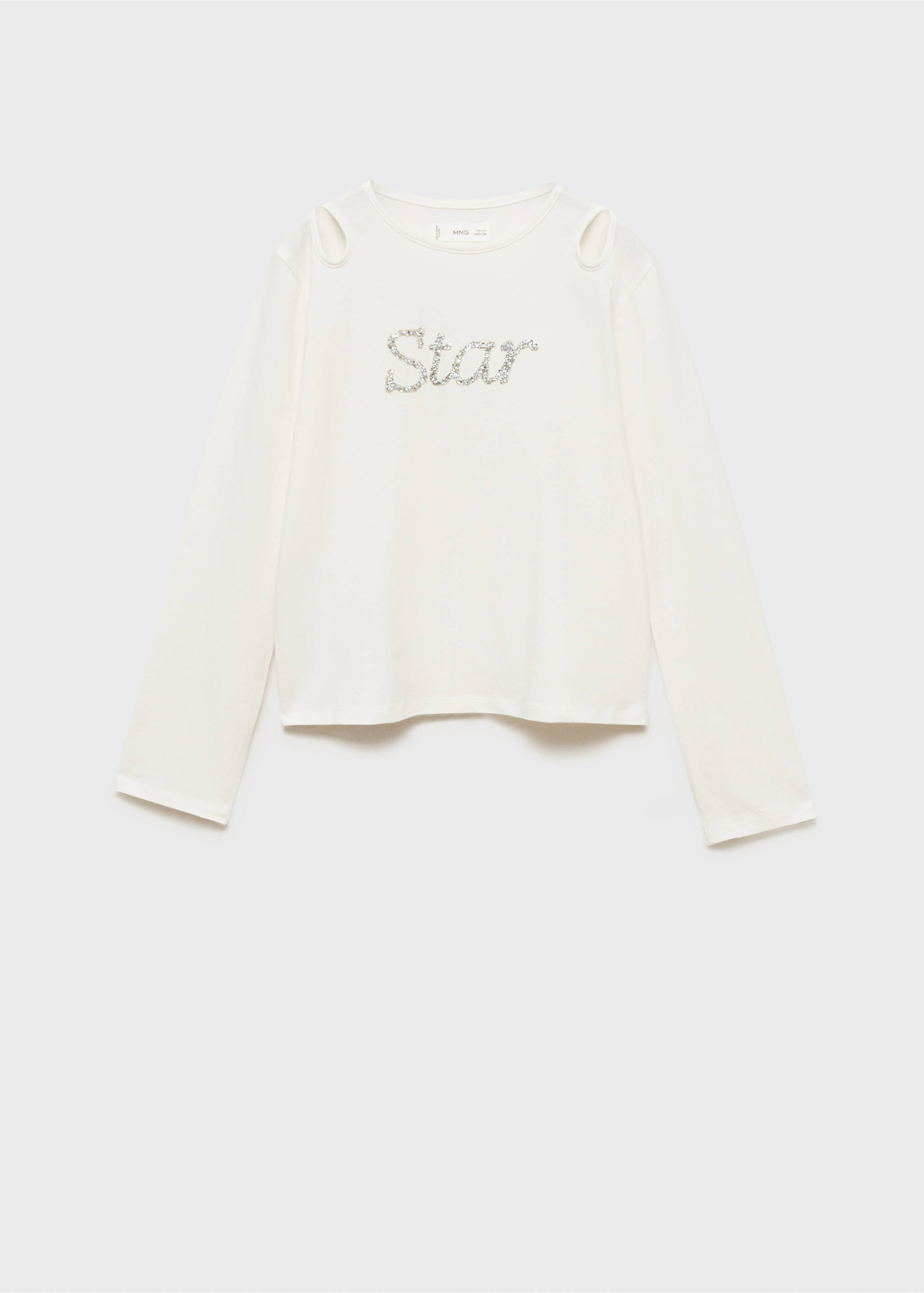 Sequin T-shirt - Article without model, Off White. Ref: 77029236-00.