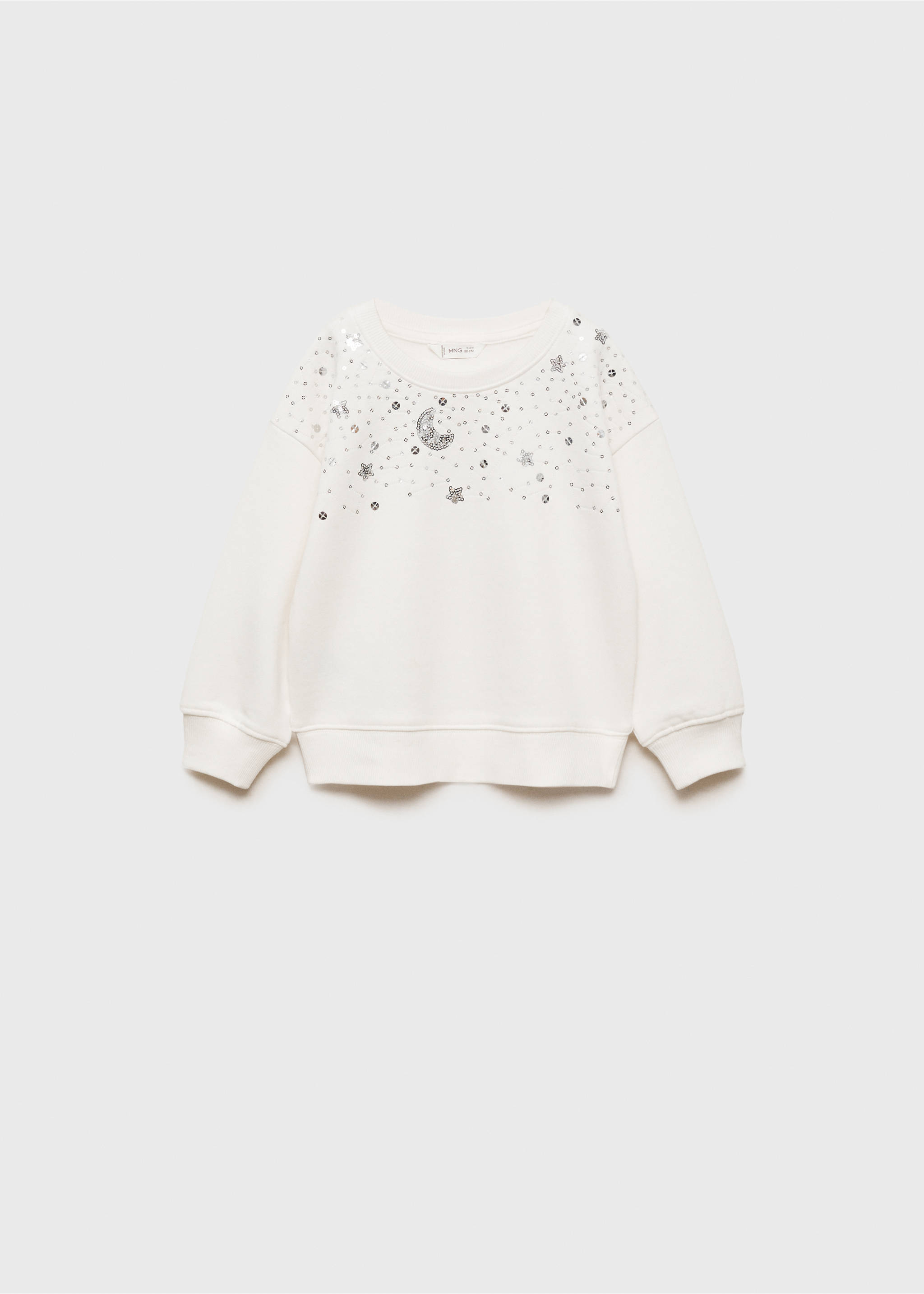 Sequin detail sweatshirt - Article without model, Off White. Ref: 77029238-00.