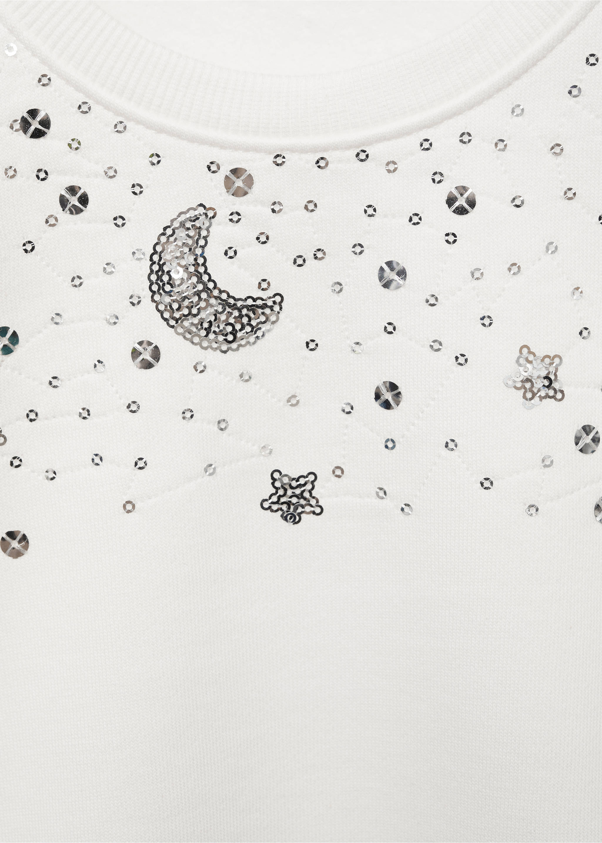 Sequin detail sweatshirt - Details of the article 8, Off White. Ref: 77029238-00.