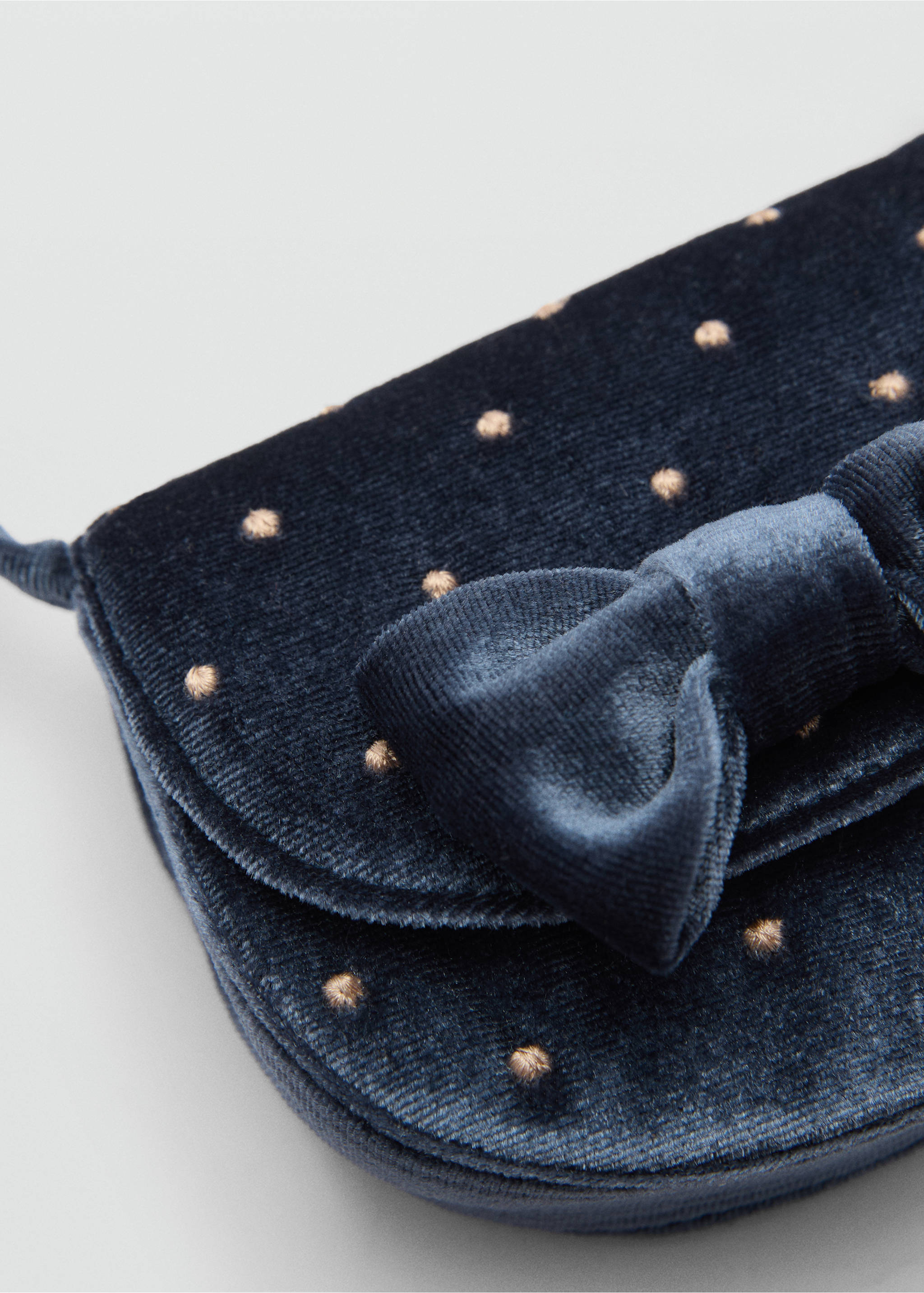Bag with bow detail - Details of the article 1, Blue. Ref: 77029240-00.