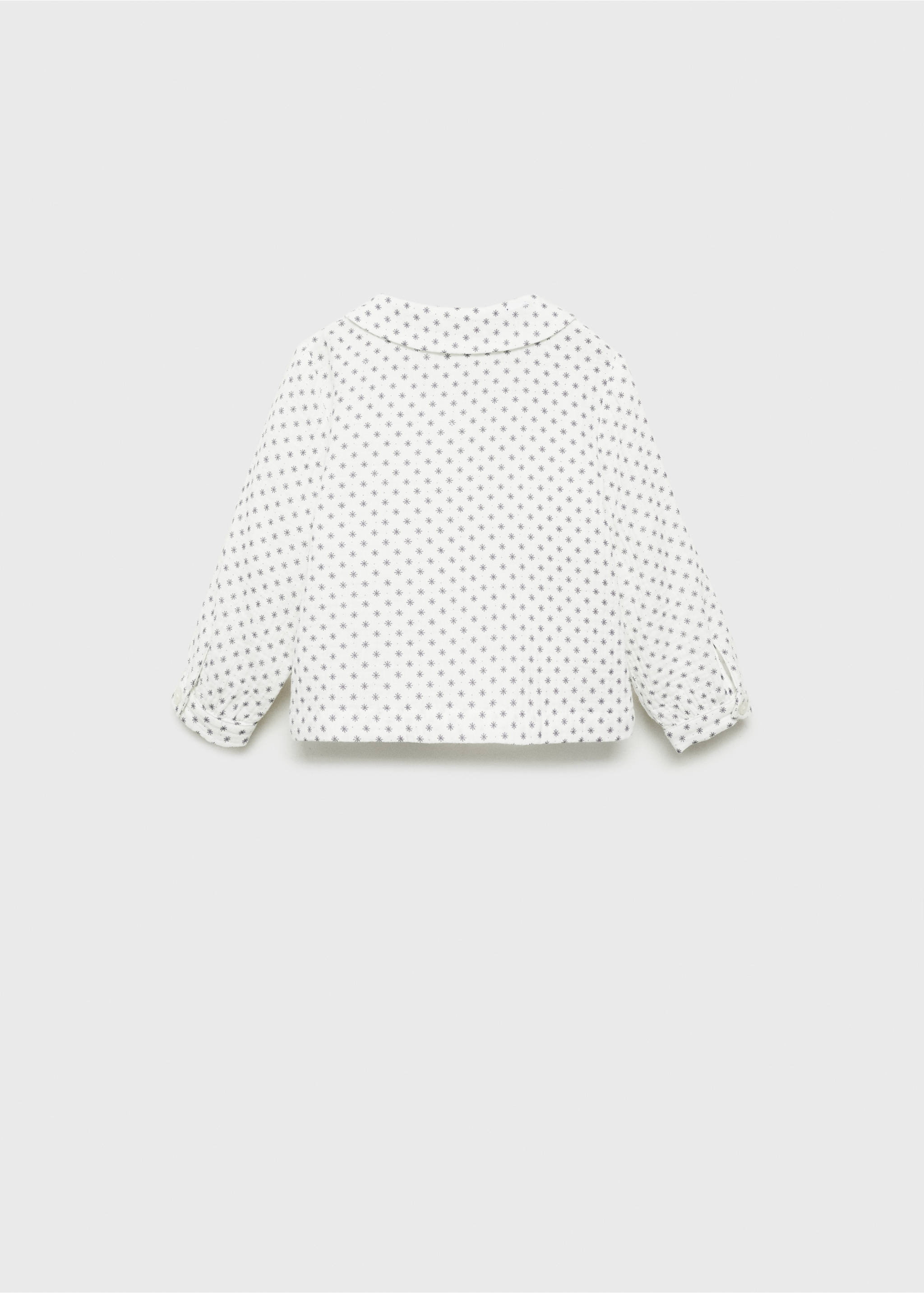 Printed cotton blouse - Reverse of the article, Off White. Ref: 77029243-00.