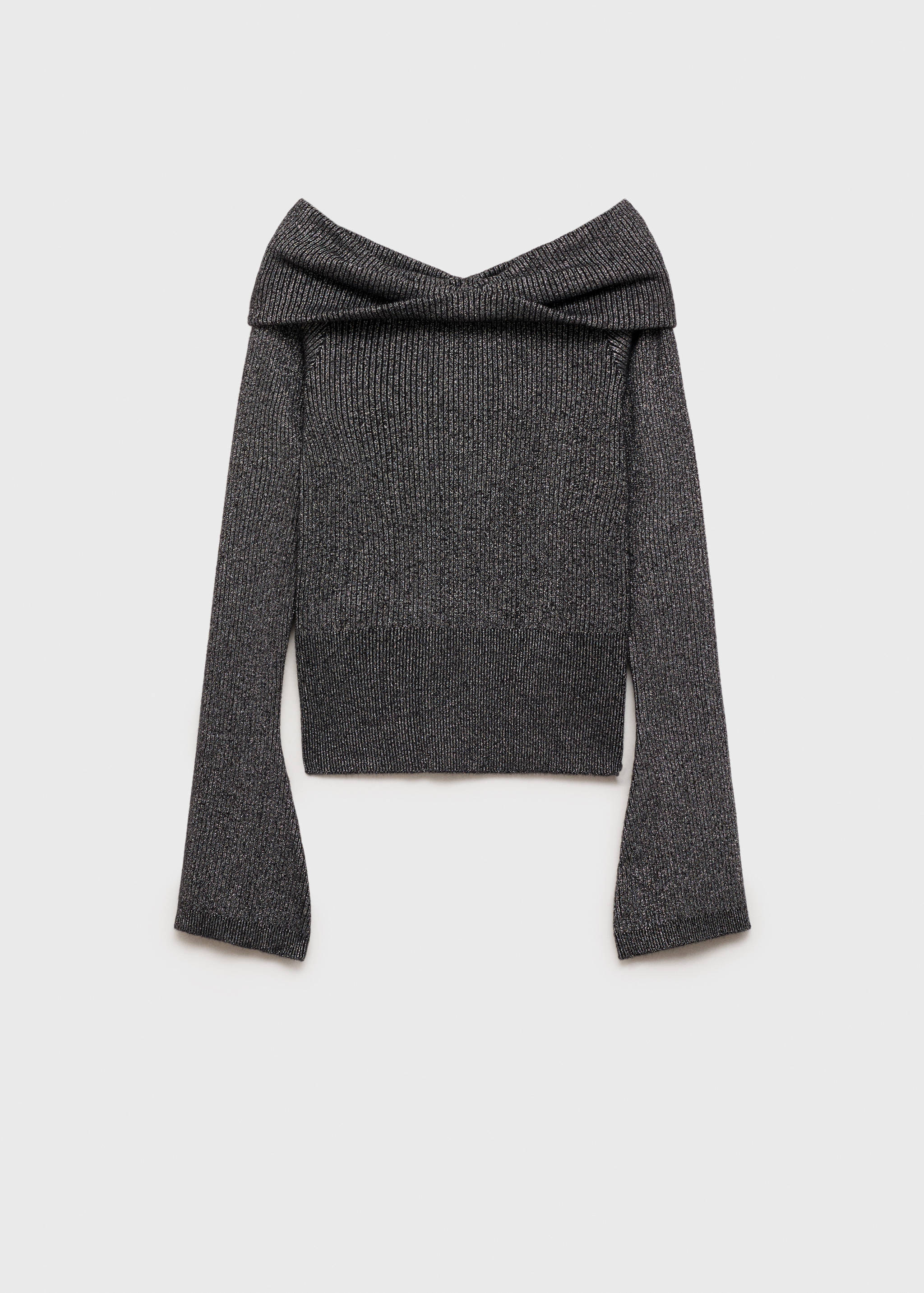 Off-Shoulder-Pullover aus Lurex - Artikel ohne Model