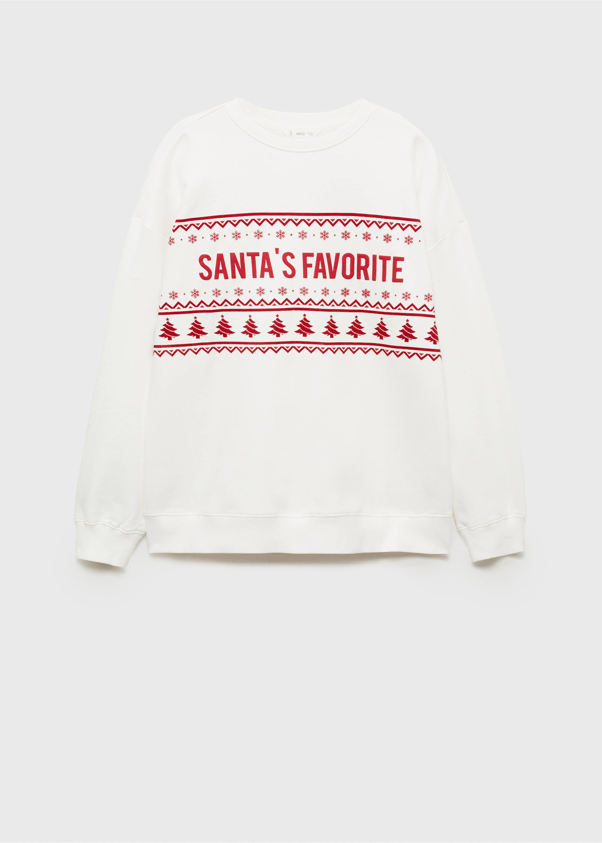 Sweat-shirt imprimé Noël - Article sans modèle, Blanc cassé. Ref: 77029805-00.