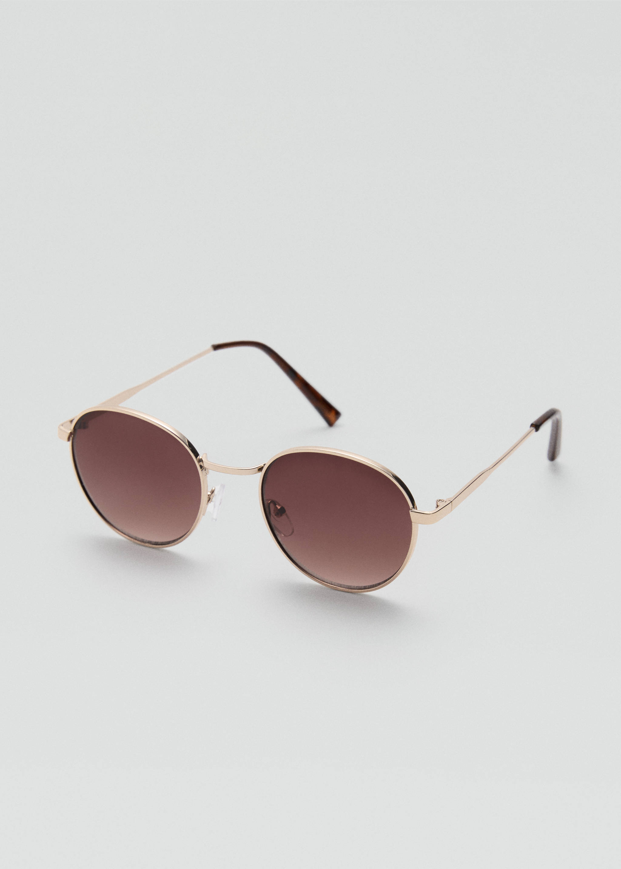 Round metal-rimmed sunglasses - Medium plane