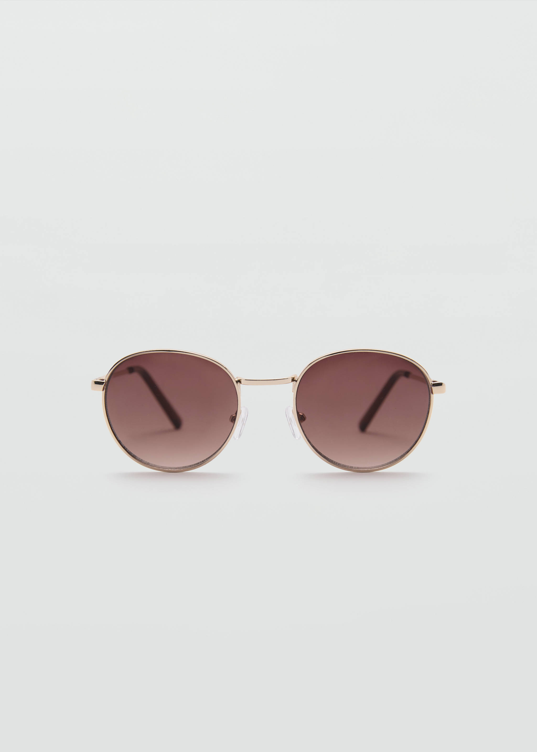 Round metal-rimmed sunglasses - Article without model