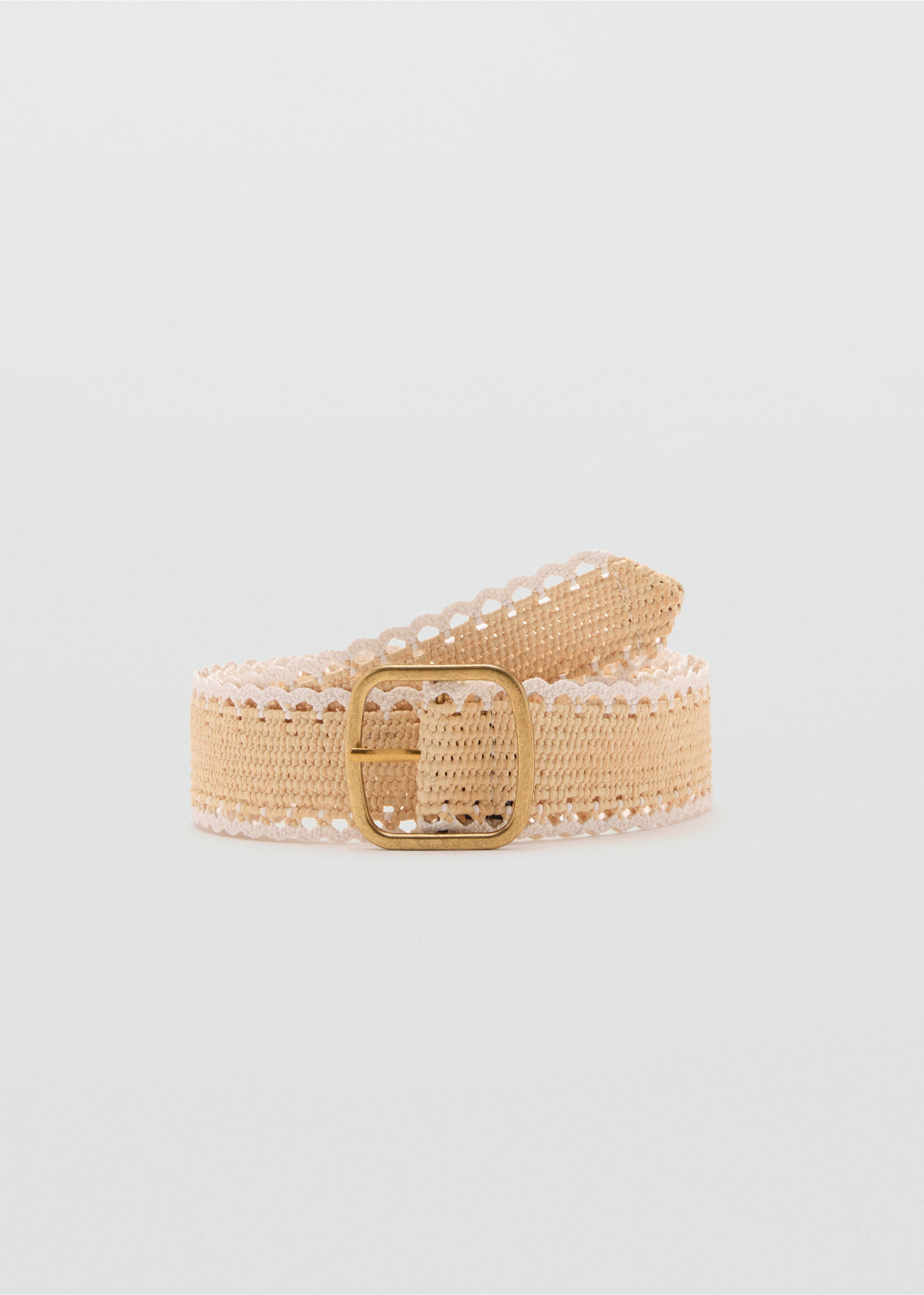 Metal buckle belt - Article without model, Beige. Ref: 77030251-00.