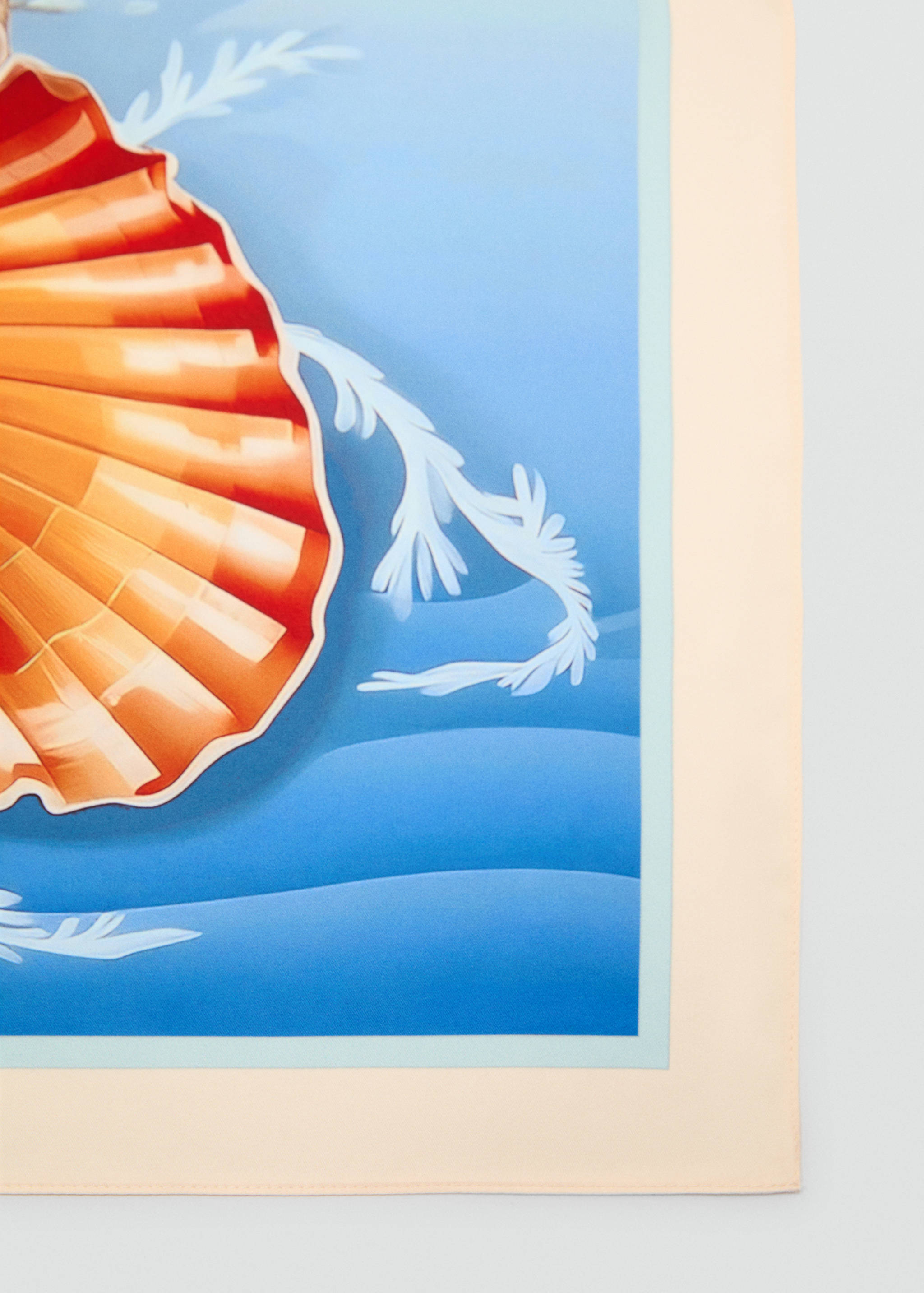 Seashell printed scarf - Medium plane