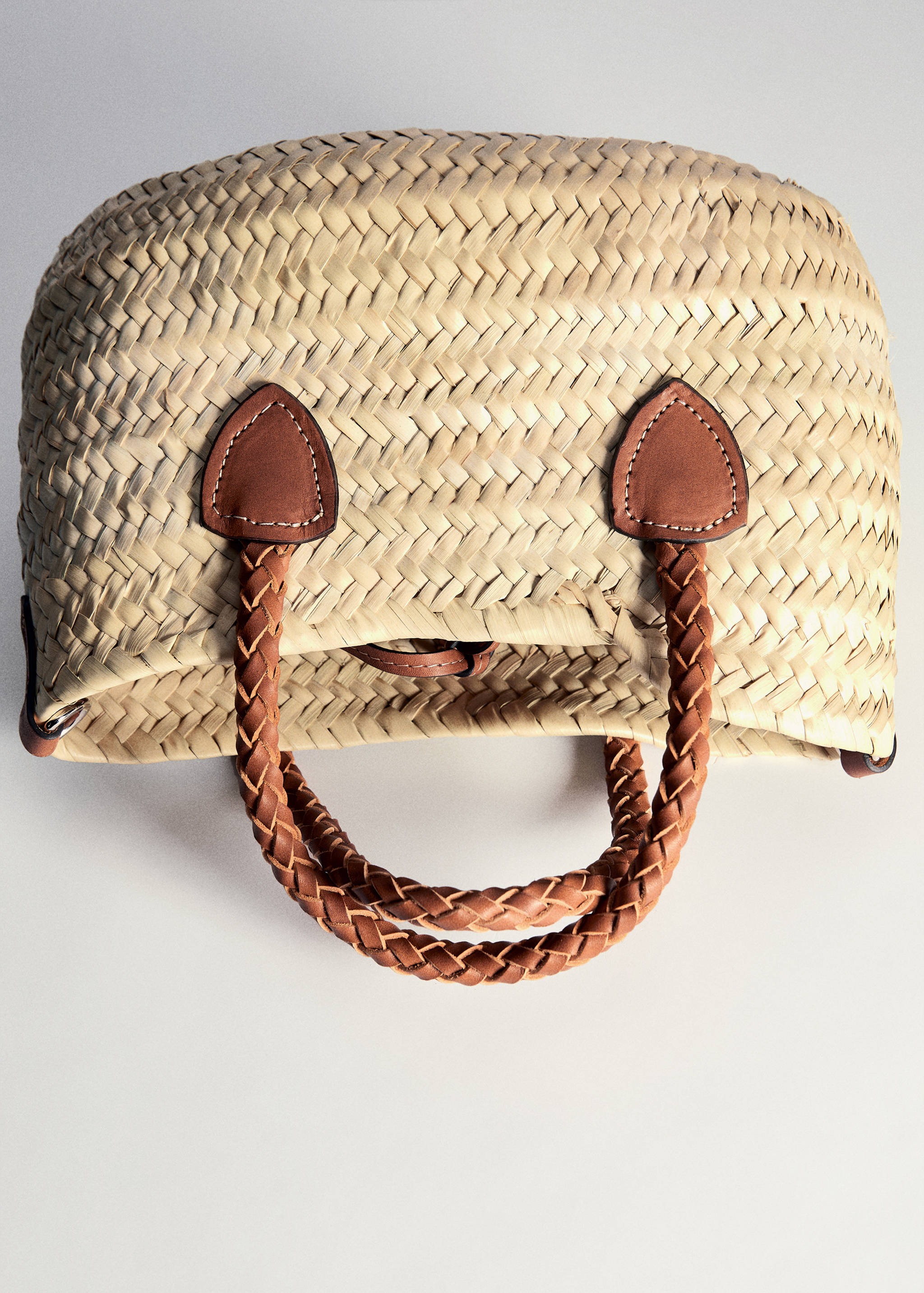 Borsa fibra naturale manici pelle - Dettaglio dell'articolo 5