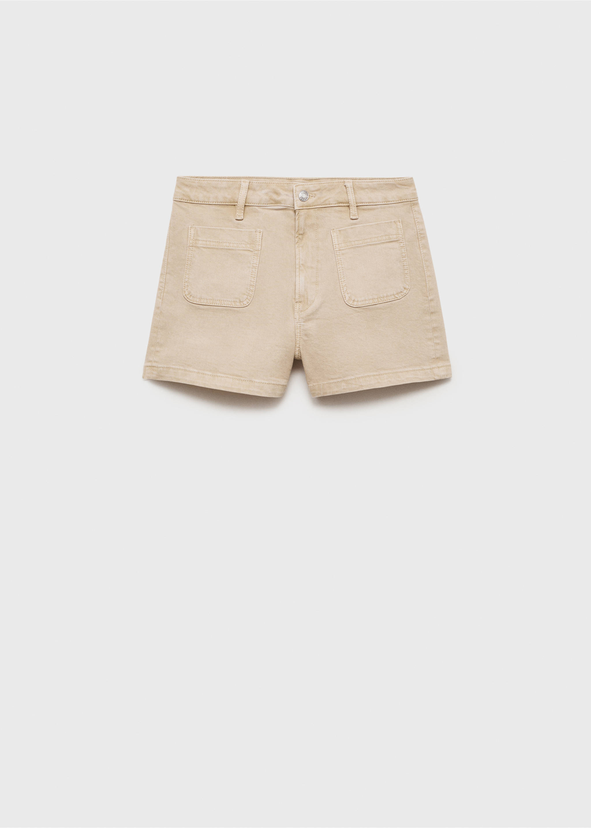 Jeans-Shorts mit Taschen - Artikel ohne Model, Sandfarben. Ref: 77030331-00.