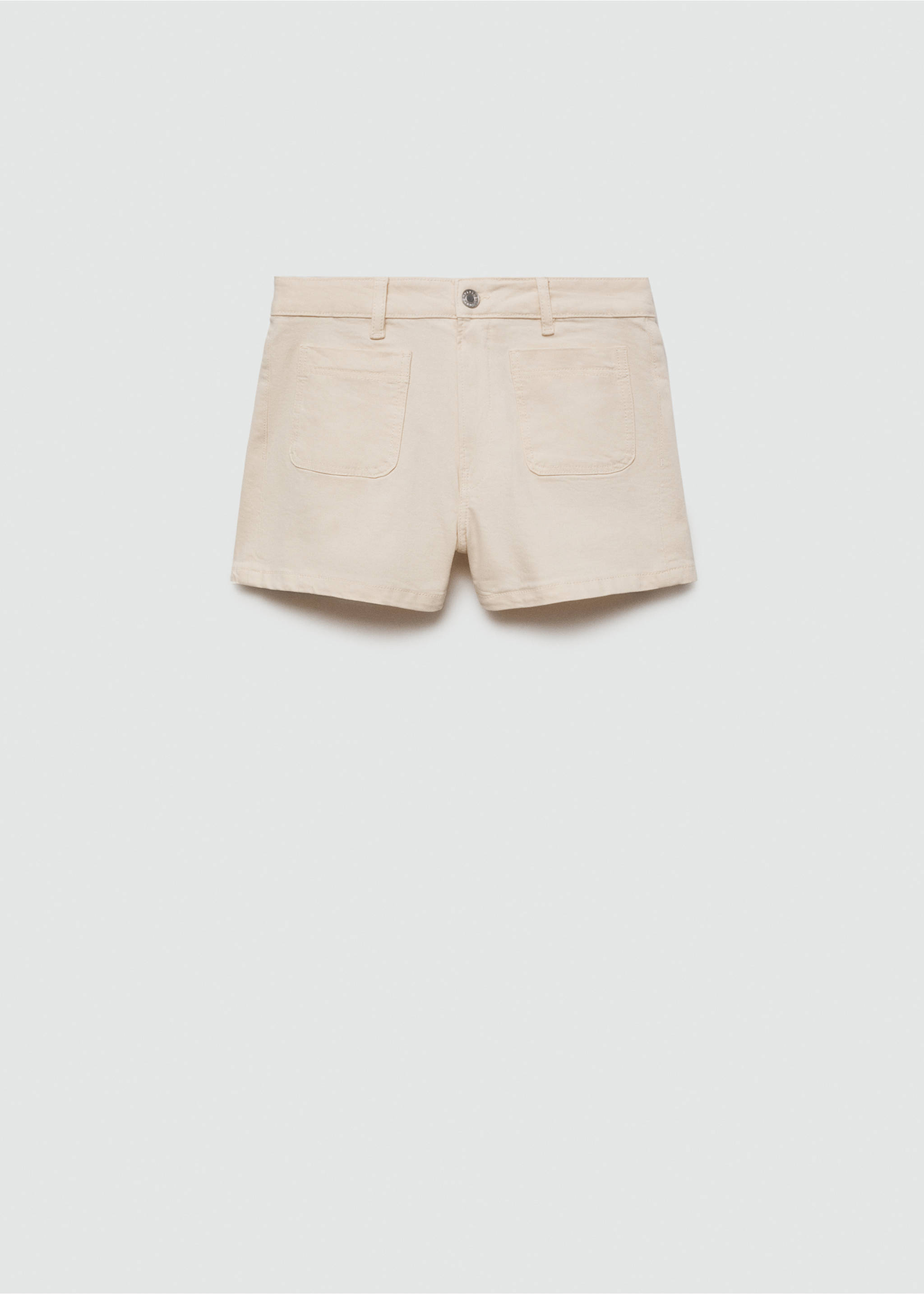 Denim shorts with pockets - Article without model, Off White. Ref: 77030332-00.