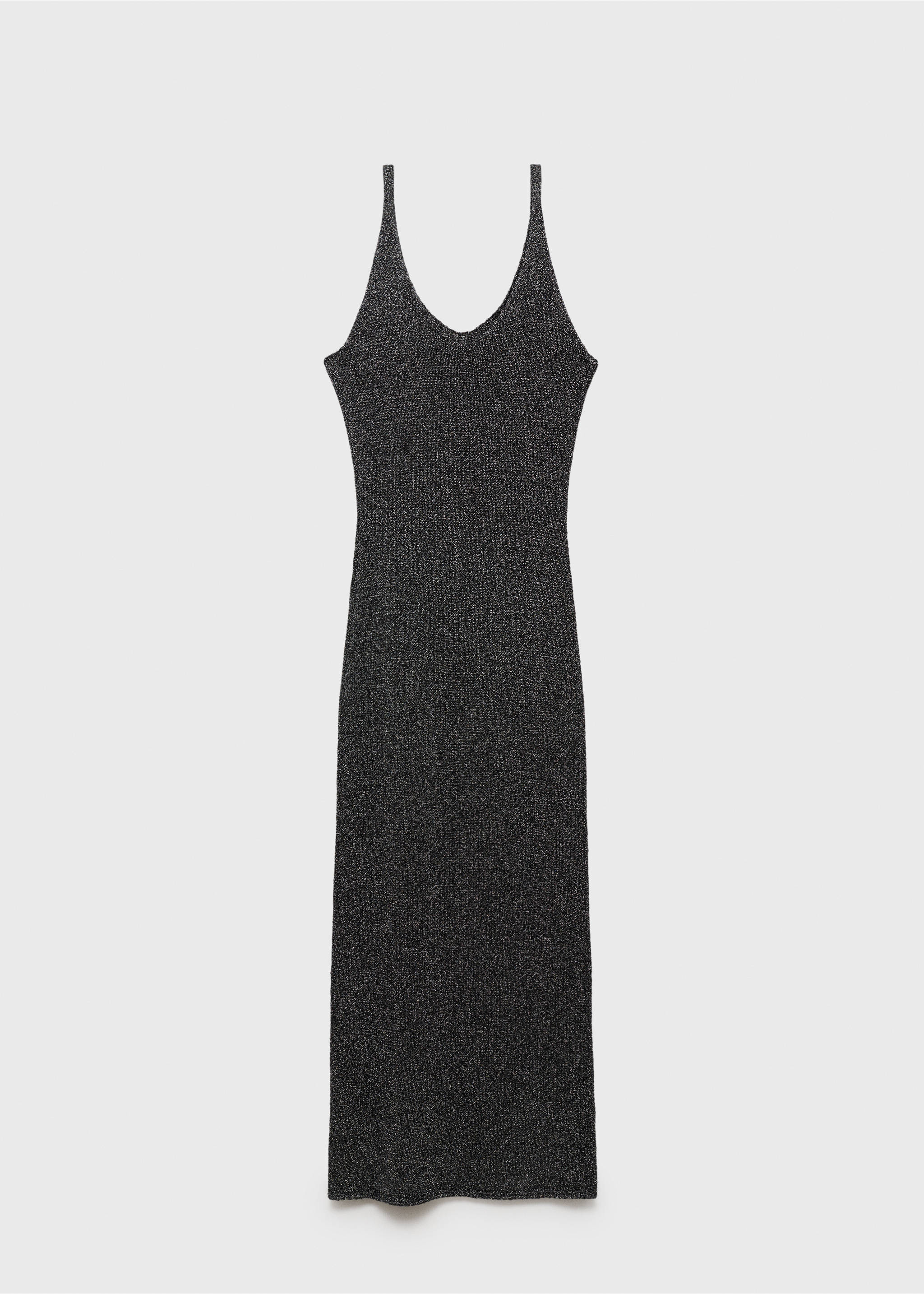 Lurex knitted dress - Article without model, Black. Ref: 77030336-00.