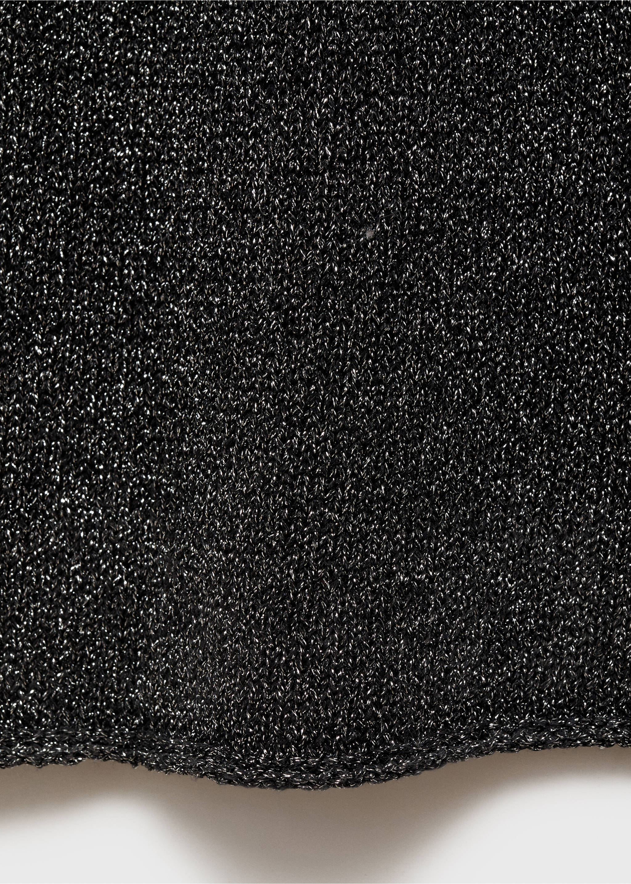 Lurex knitted dress - Details of the article 0, Black. Ref: 77030336-00.