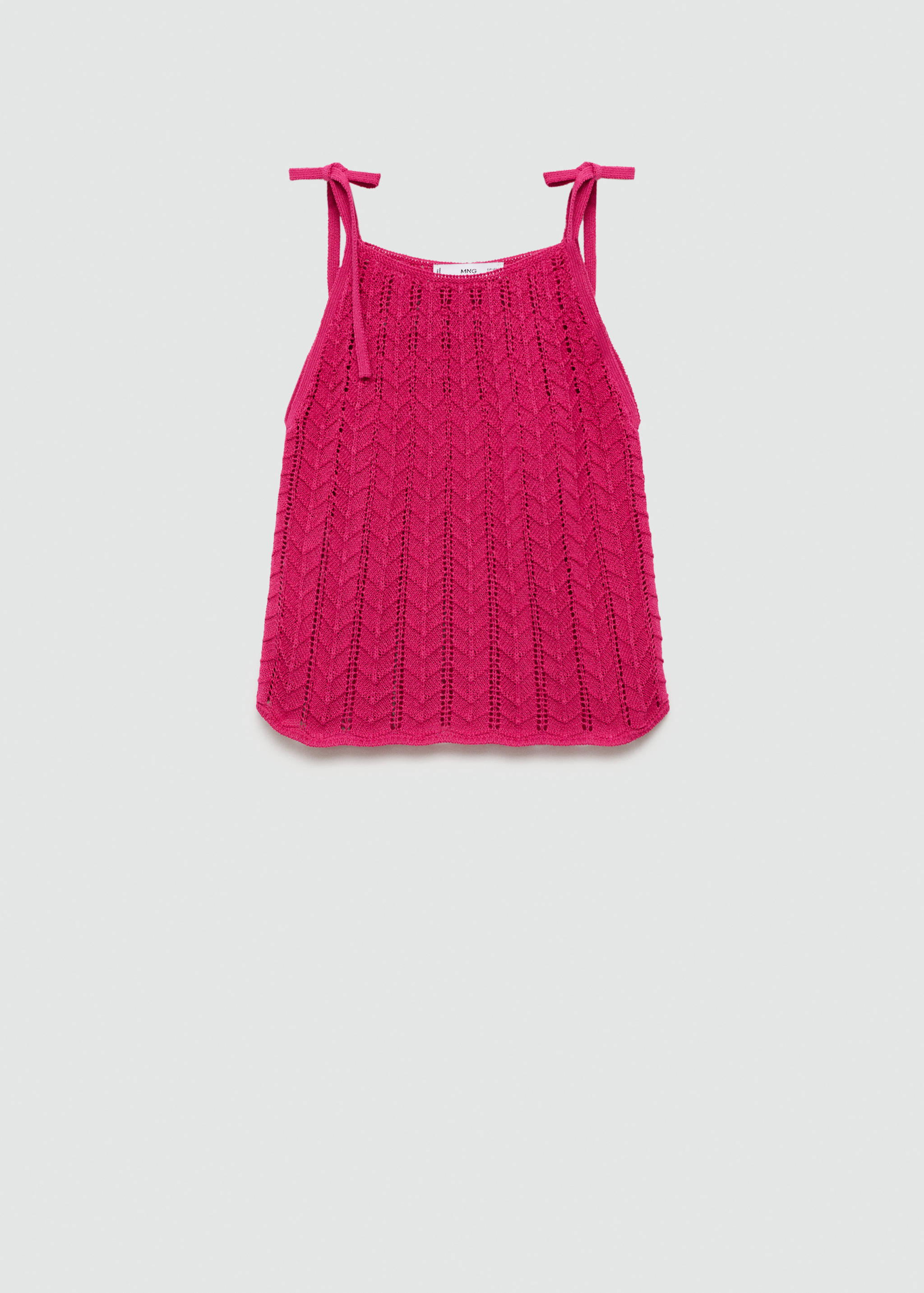 Openwork knitted top with bows - Article without model