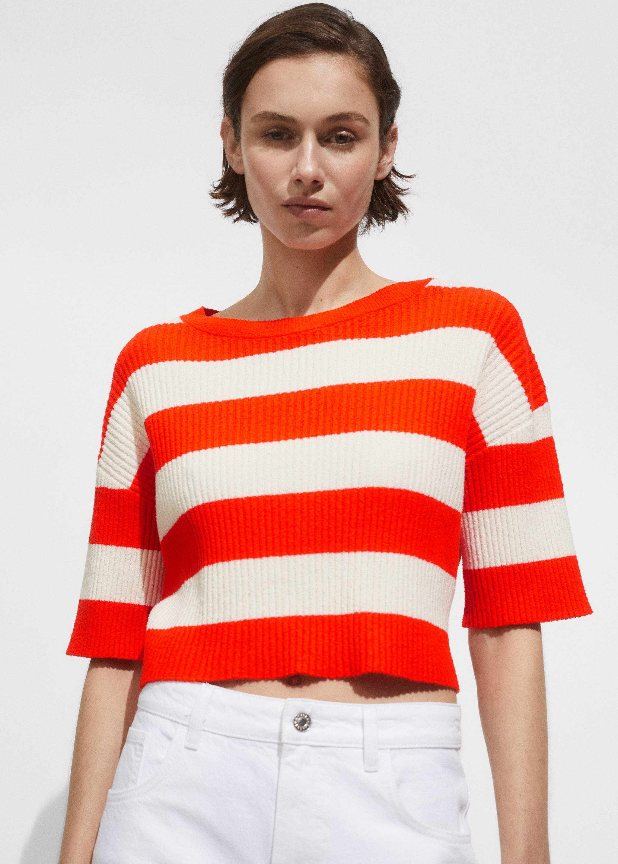 Strickpullover mit Krausrippenmuster - Detail des Artikels 2