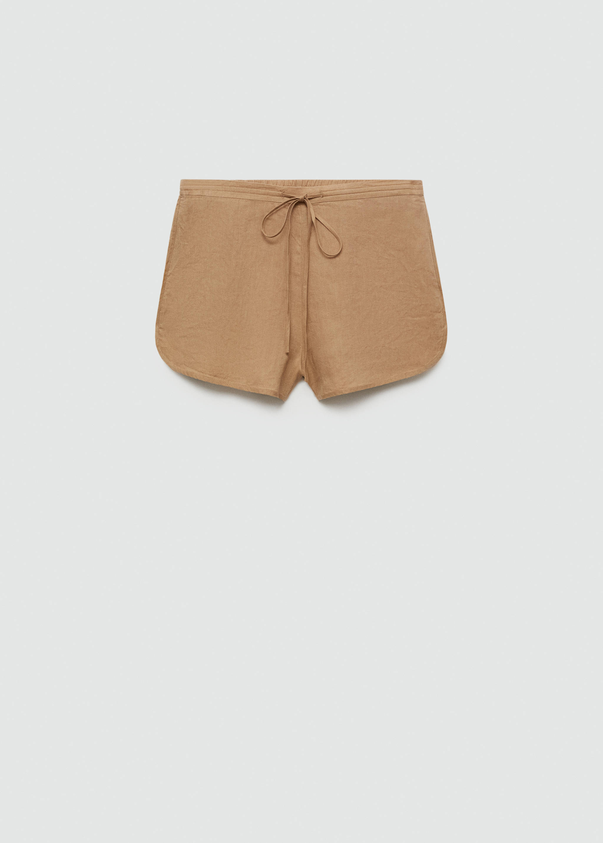 Straight-fit linen shorts - Article without model