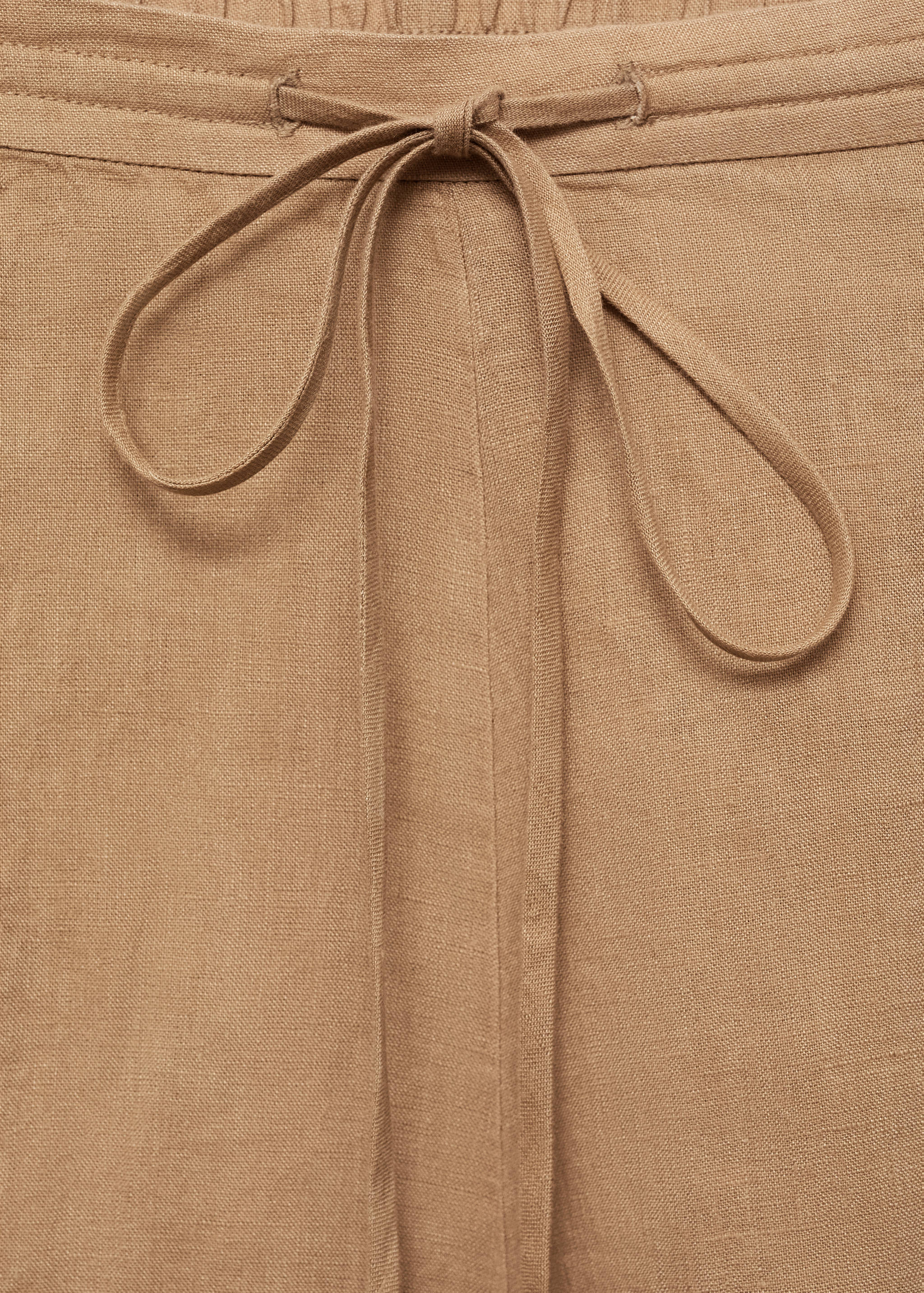 Straight-fit linen shorts - Details of the article 8