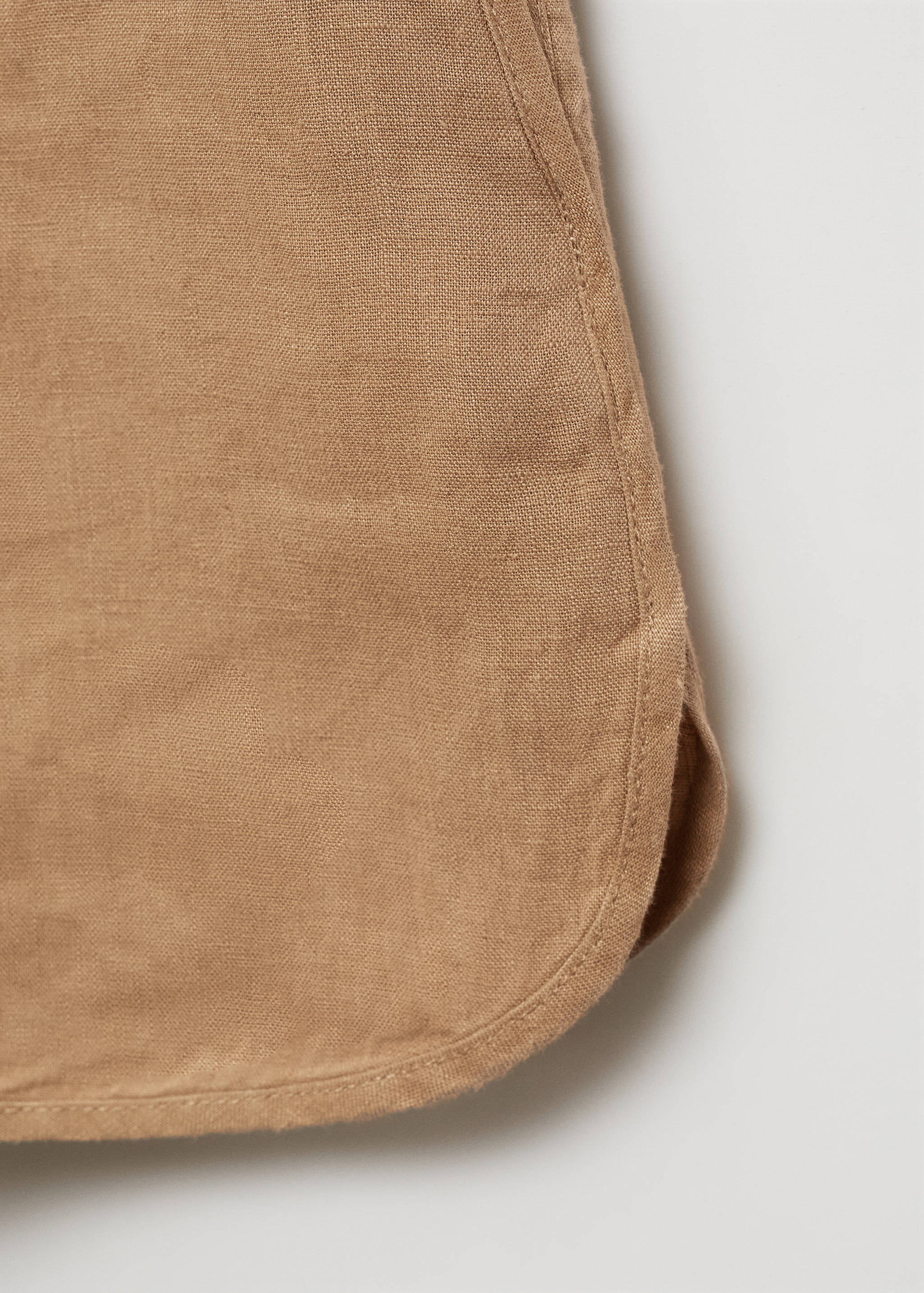 Straight-fit linen shorts - Details of the article 0