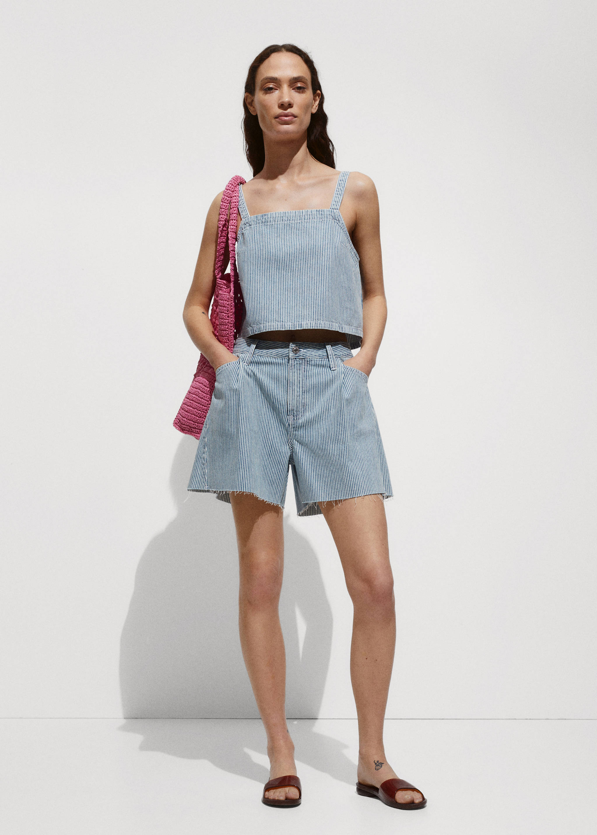 Crop top jean - Plan général