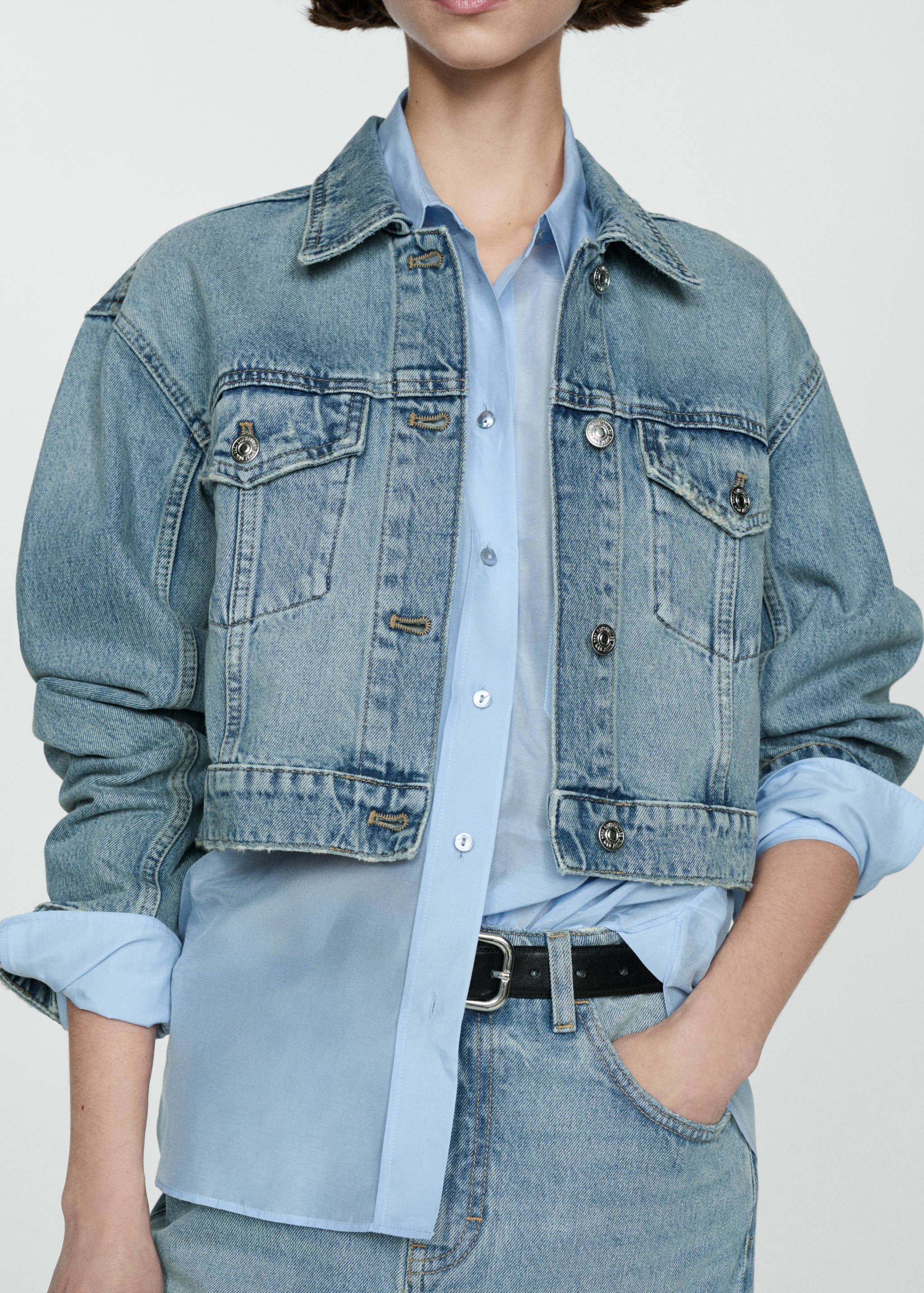Pocketed denim jacket - Medium plane