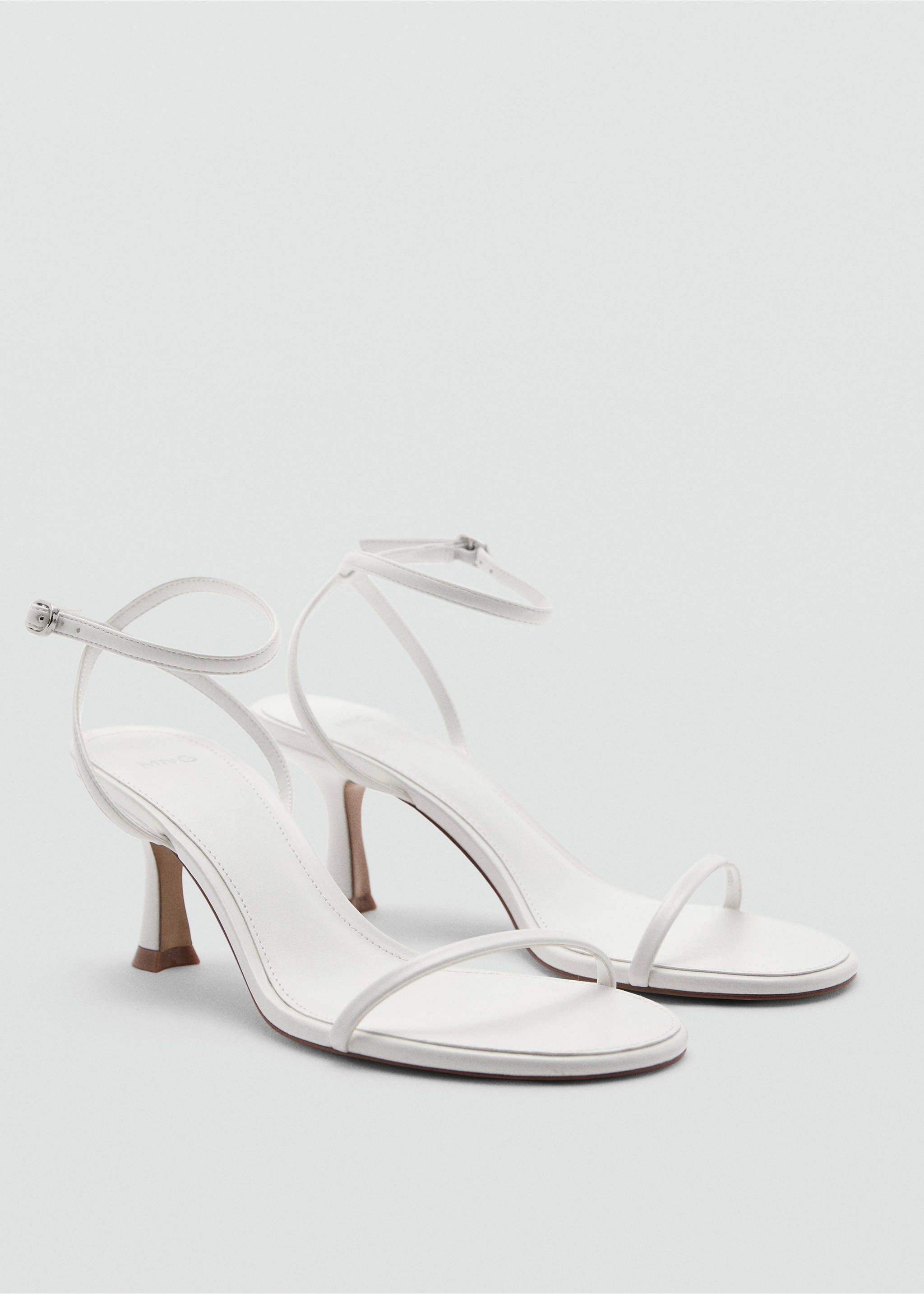 Buckle strap sandals - Medium plane, White. Ref: 77030364-00.