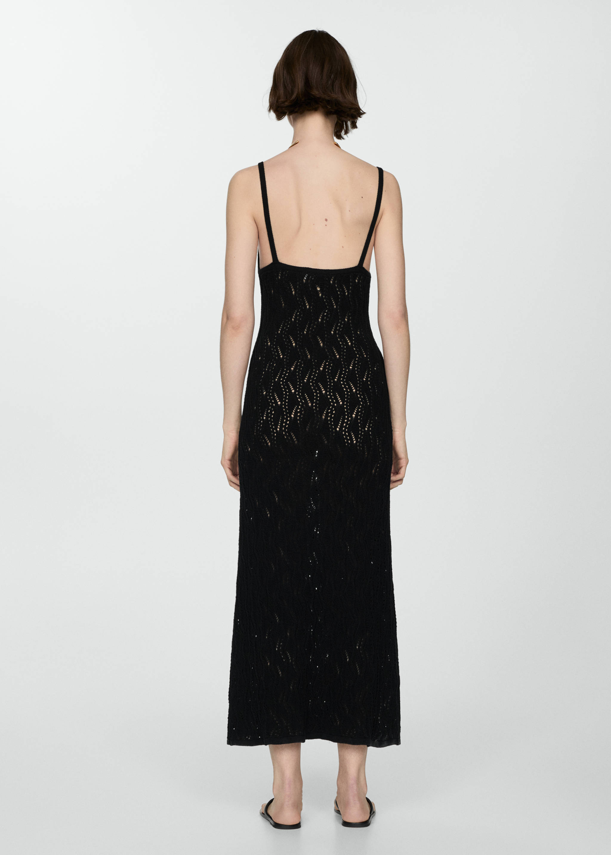 Crochet long dress - Reverse of the article