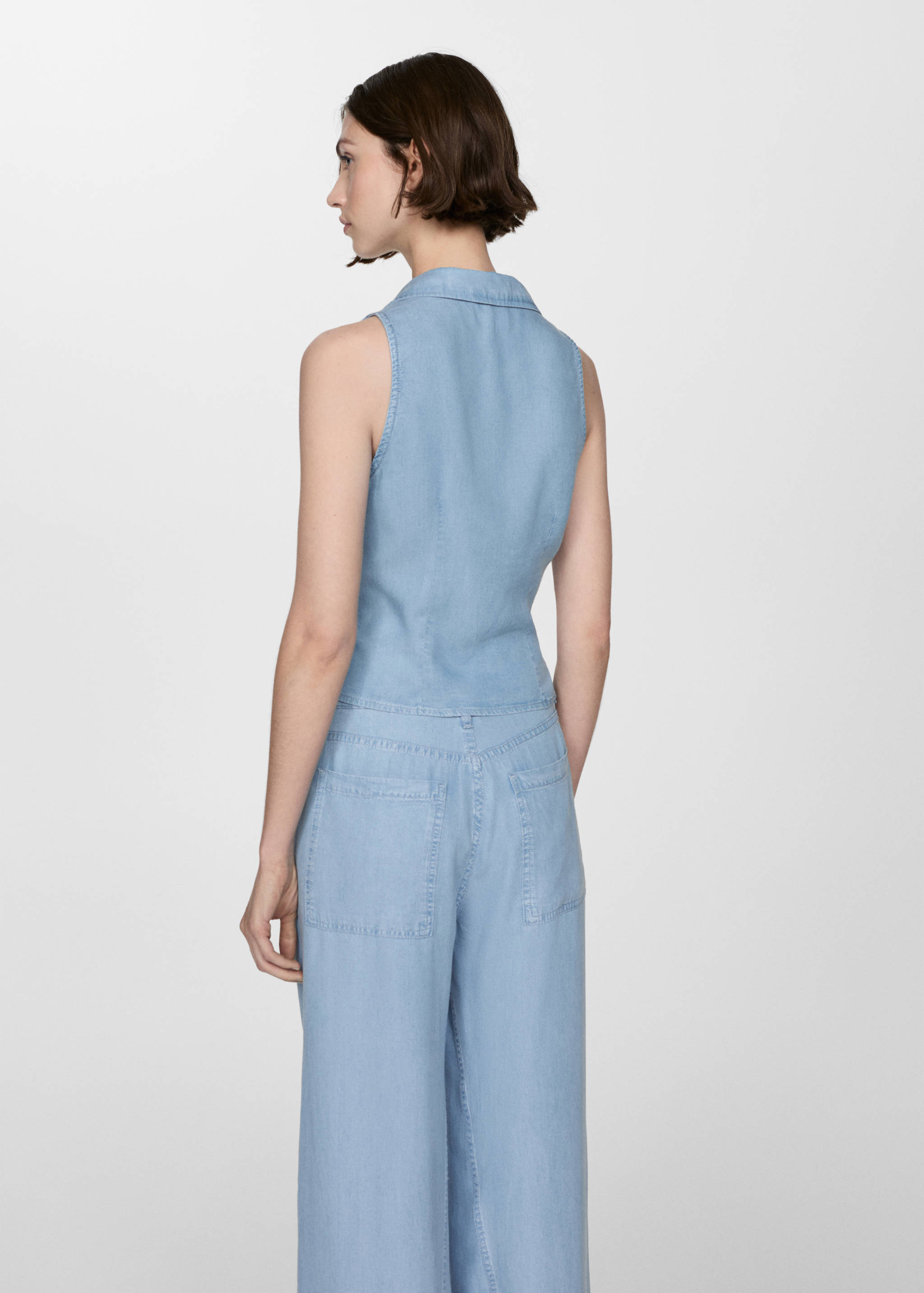 Camisa abertura lyocell - Reverso del artículo