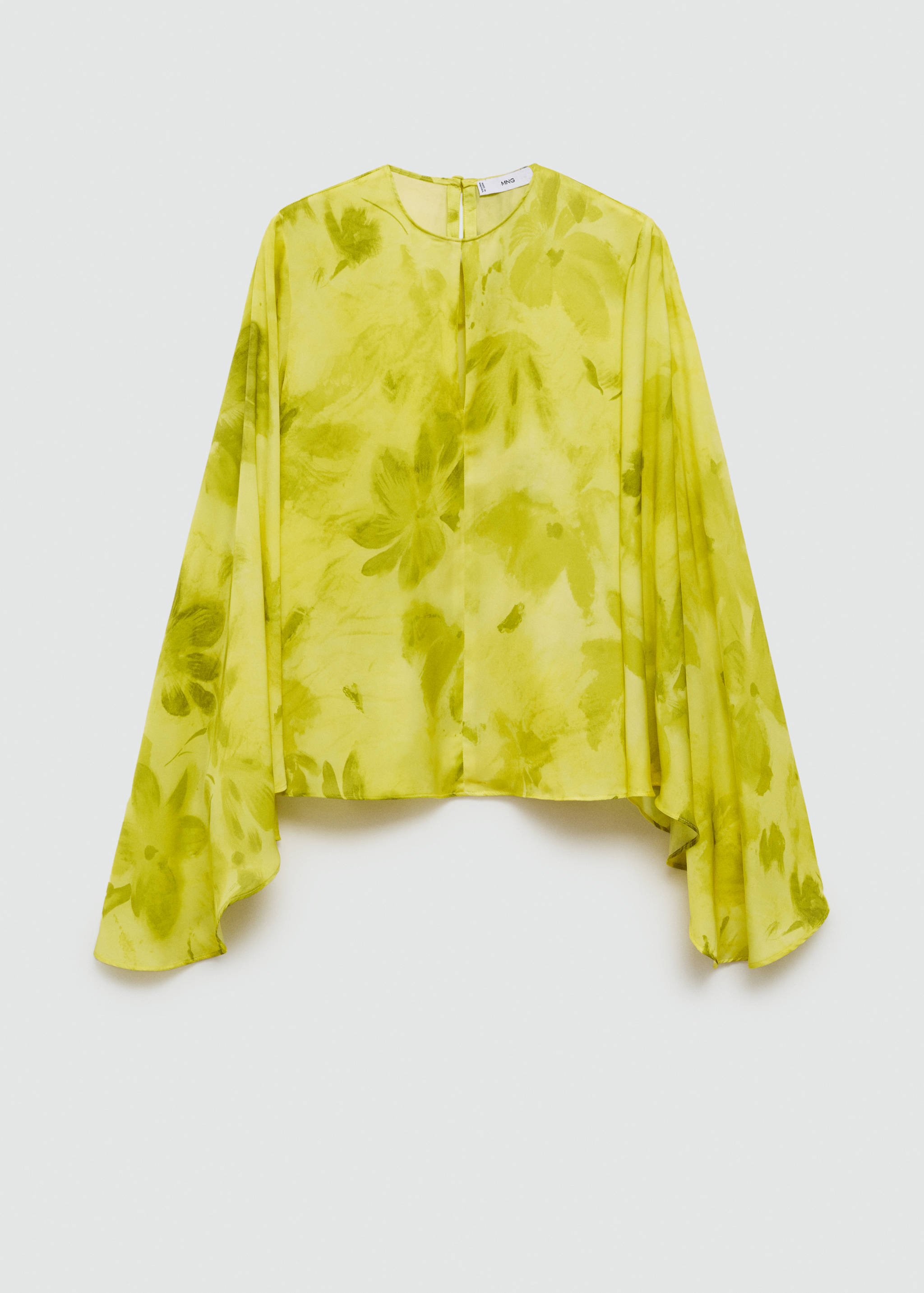 Blusa stampata maniche scampanate - Articolo senza modello