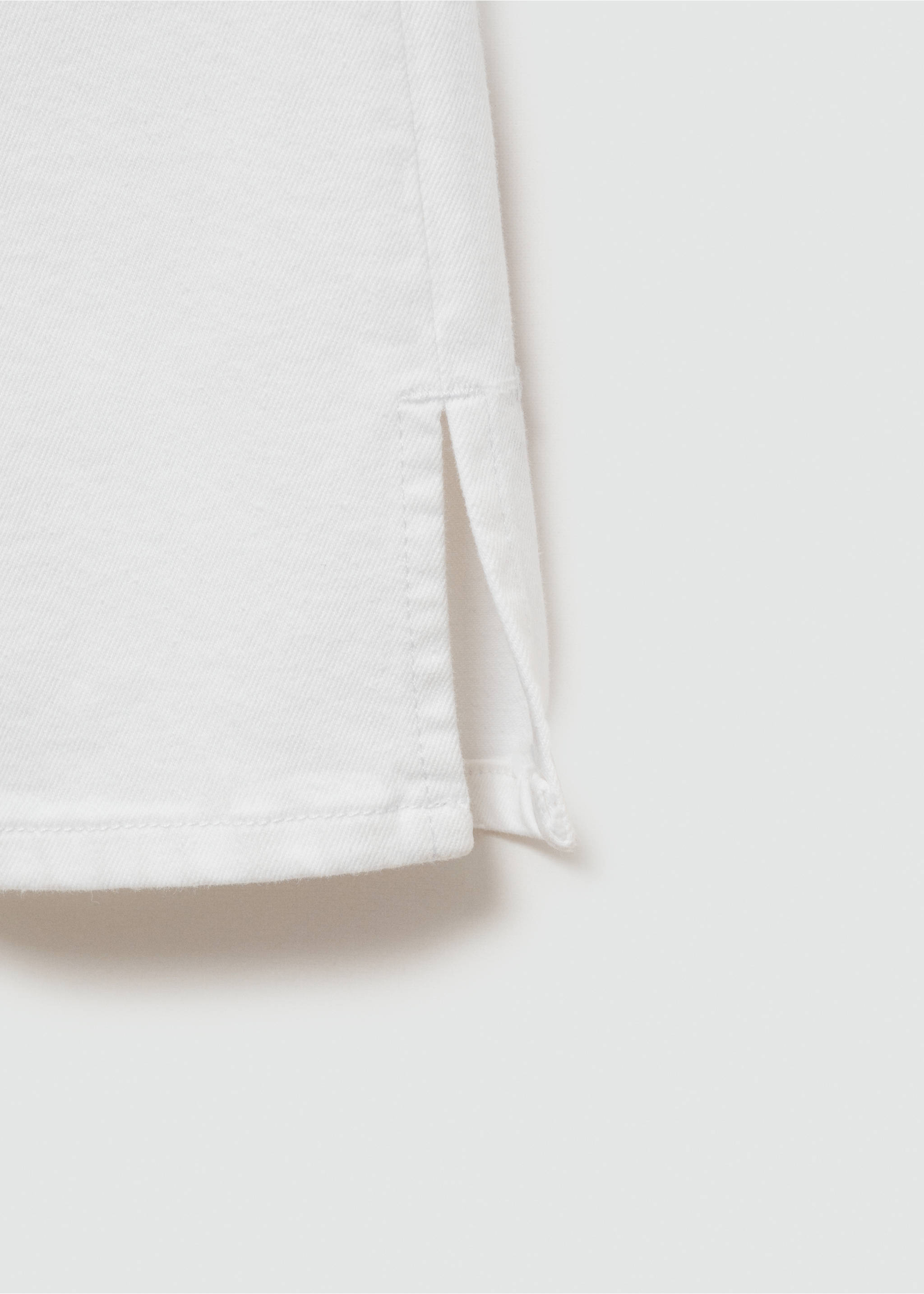 Side opening capri jeans - Details of the article 0, White. Ref: 77030383-00.