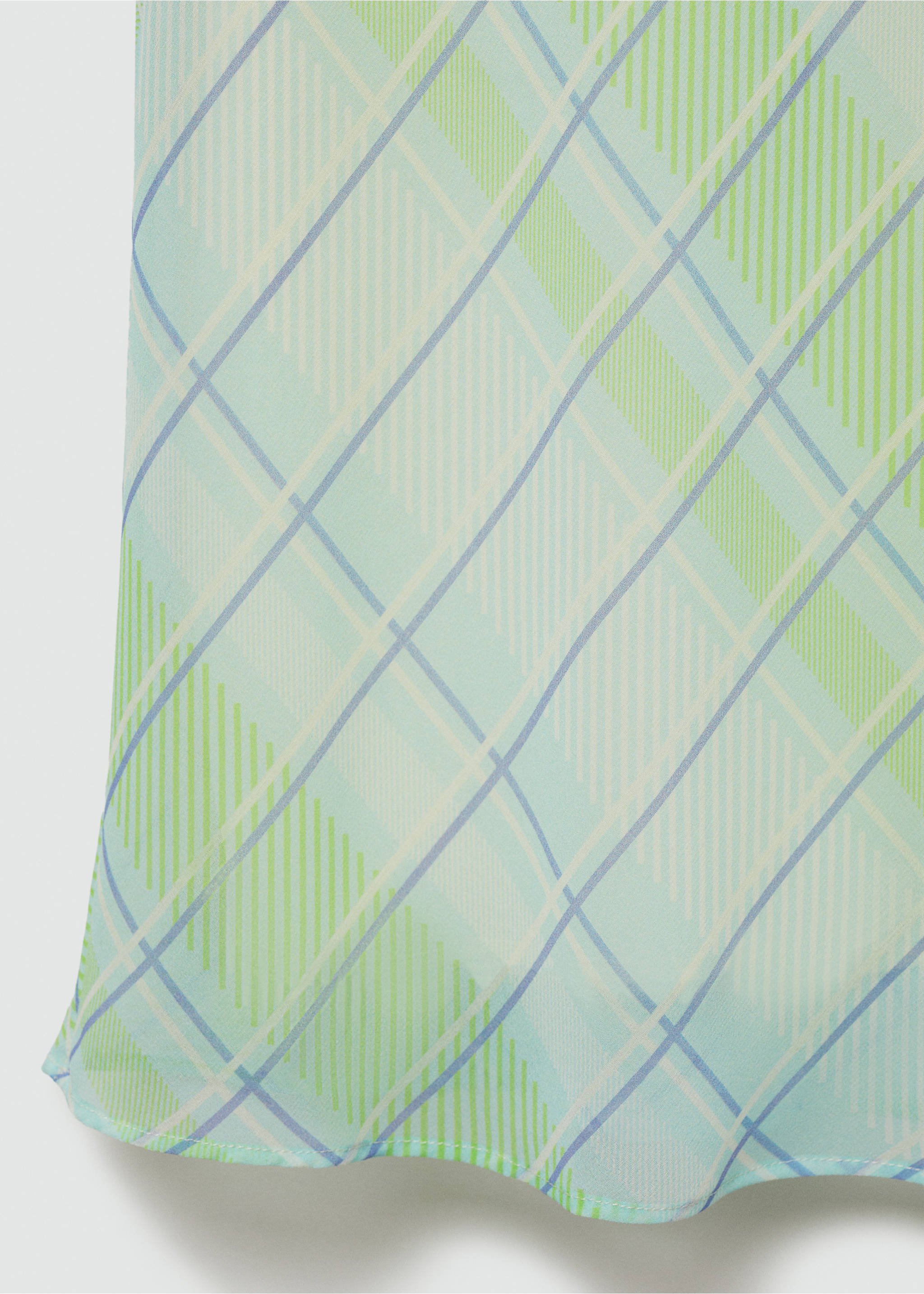 Printed long skirt - Details of the article 0, Blue. Ref: 77030384-00.