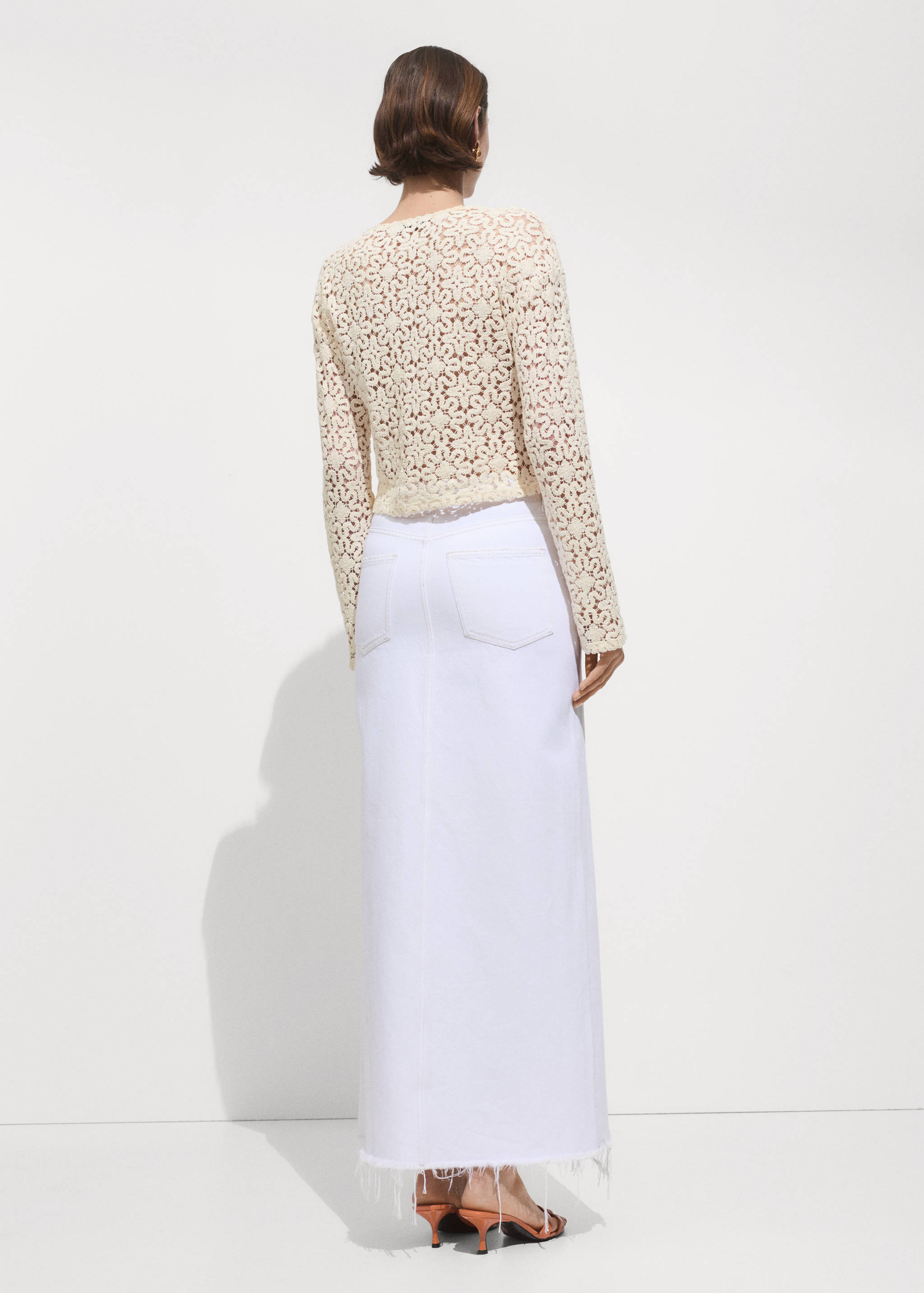 Camisola de croché às flores - Verso do artigo