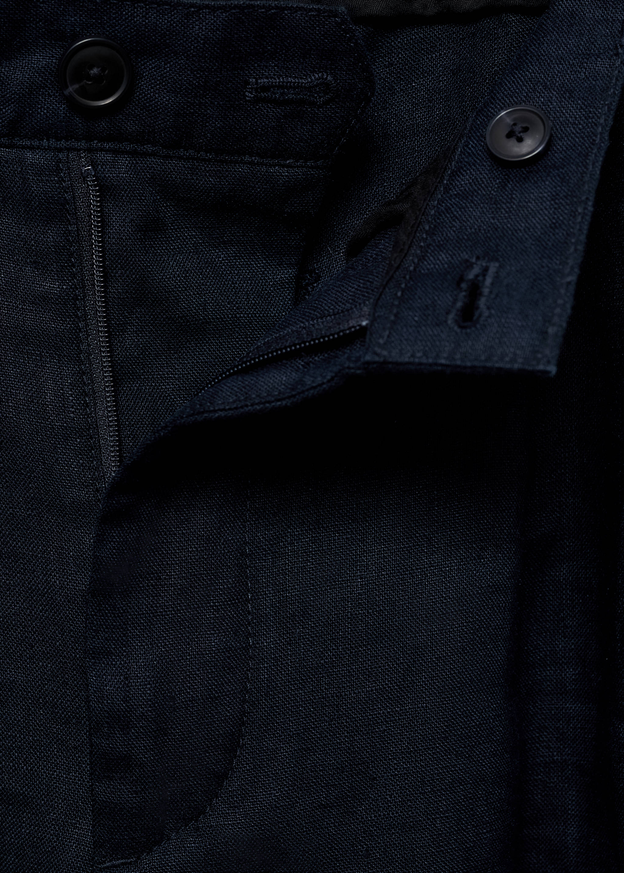 Relaxed-fit 100% linen trousers - Details of the article 0