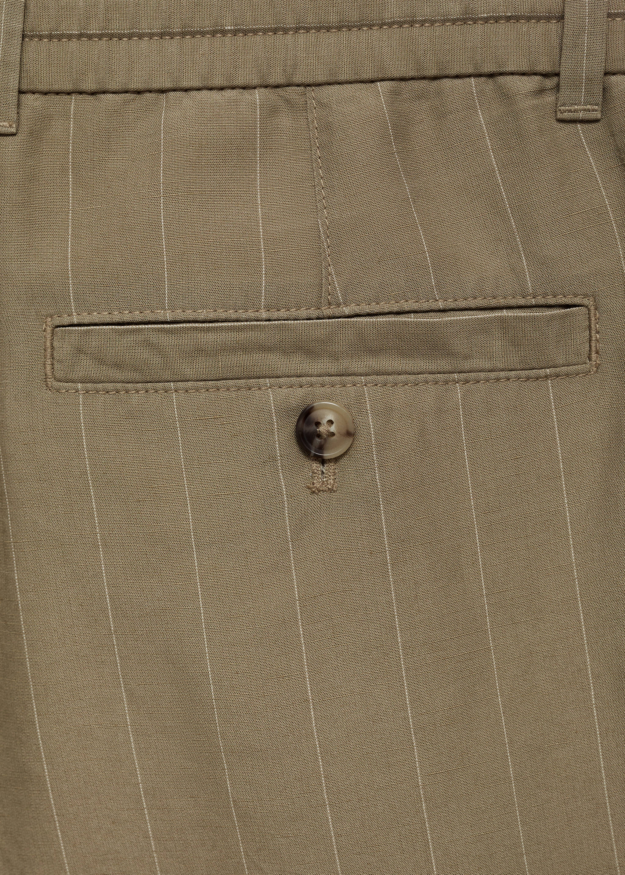 Pantaloni misto lino righe coulisse - Dettaglio dell'articolo 0