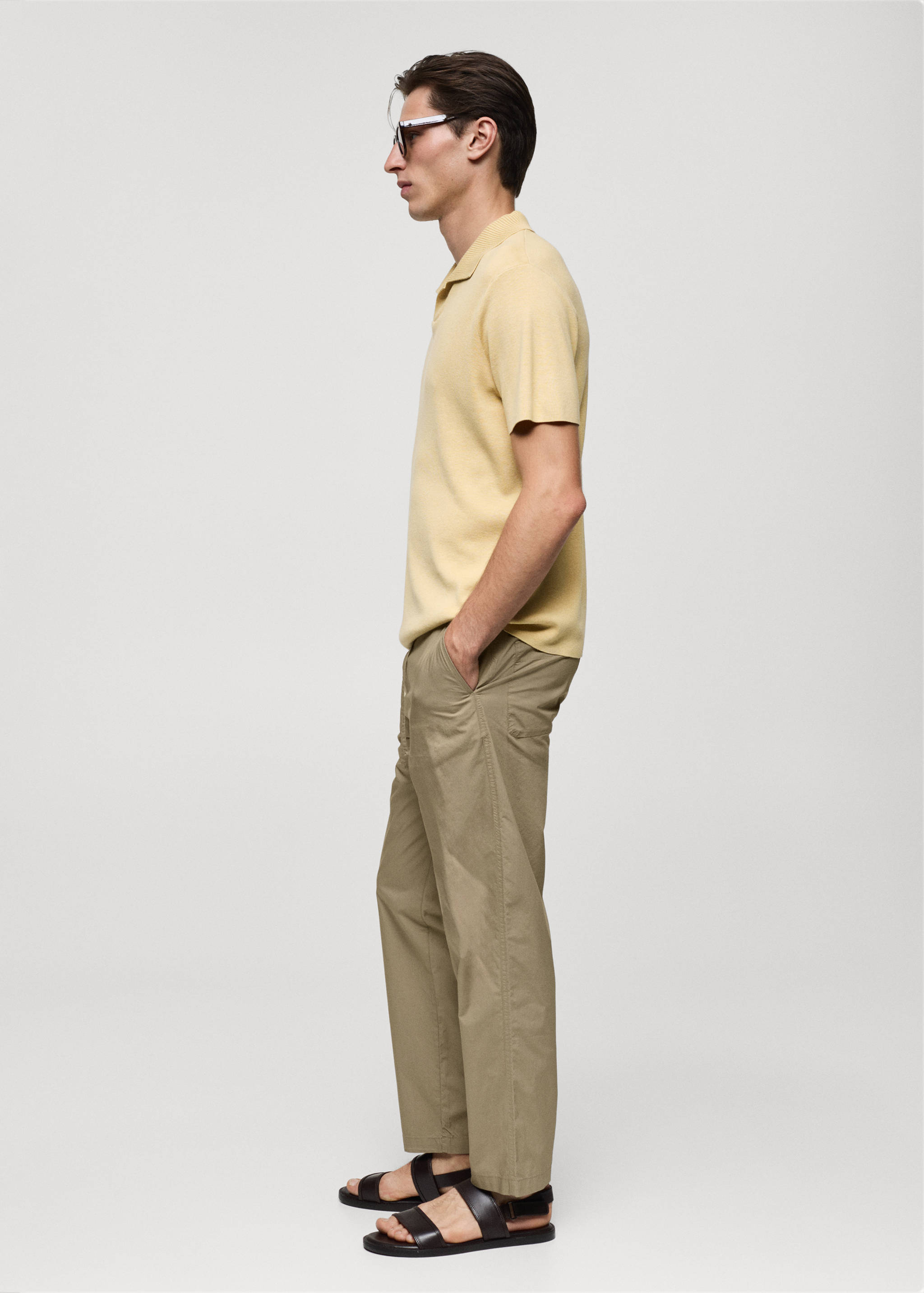 Drawstring cotton pants - Details of the article 2
