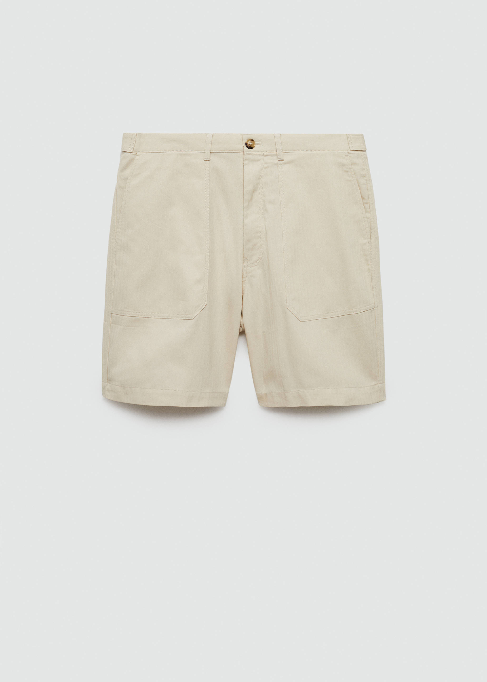 100% herringbone cotton bermuda shorts - Article without model